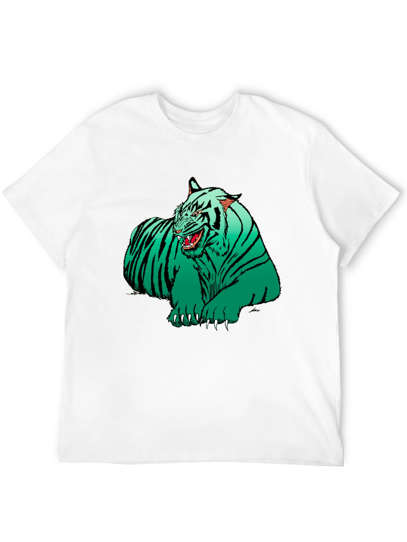Green Tiger Graphic T-Shirt