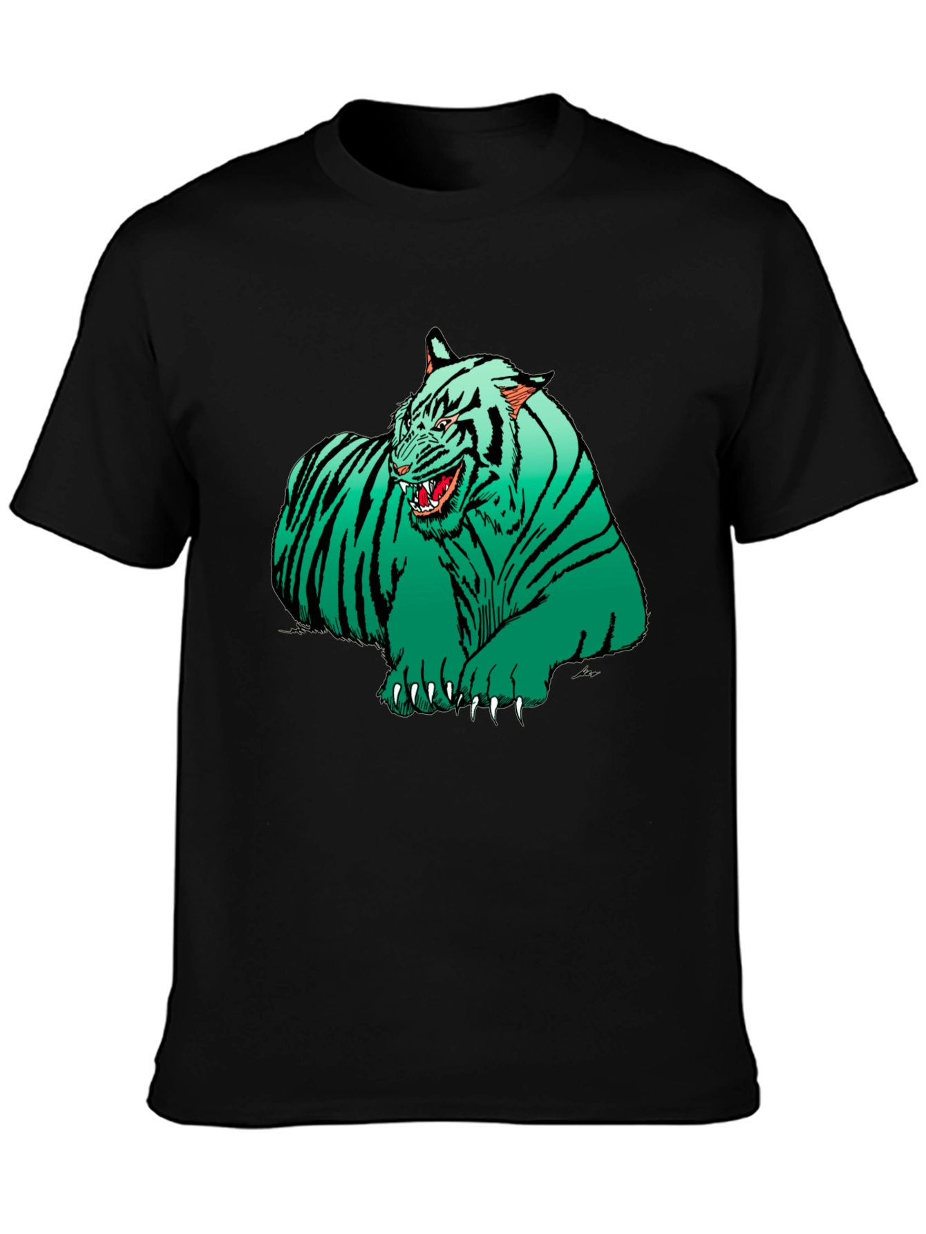 Green Tiger Graphic T-Shirt