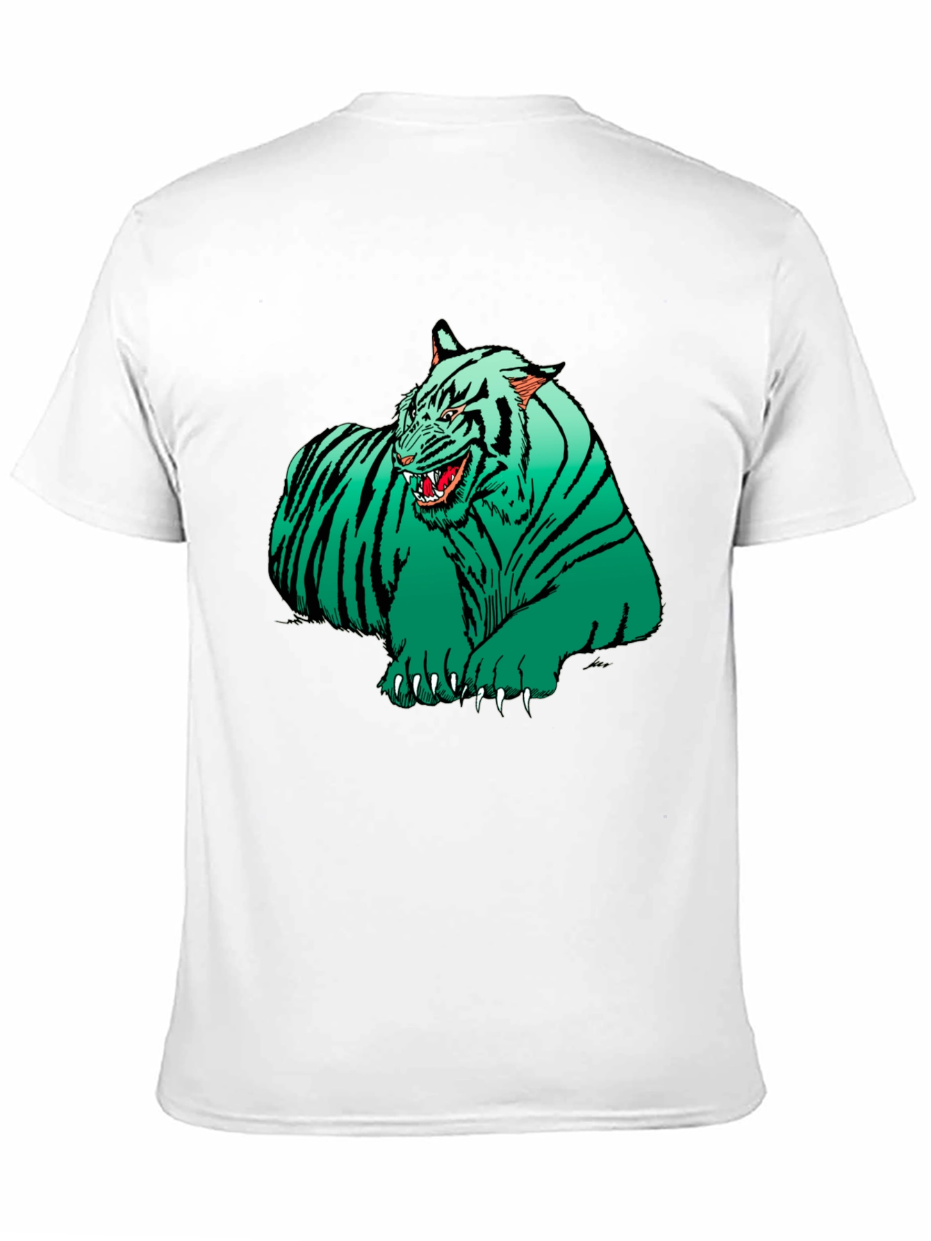 Green Tiger Graphic T-Shirt