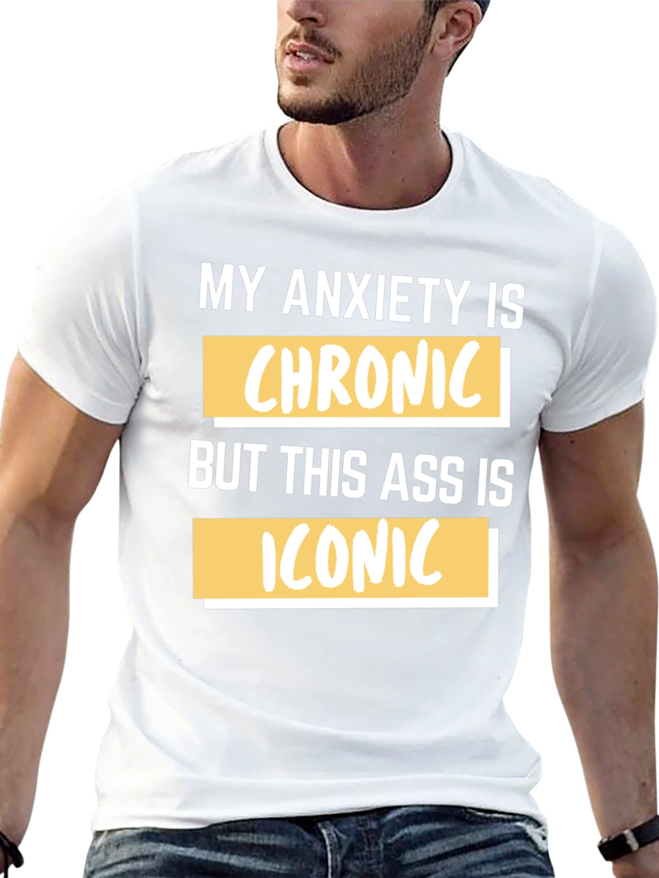 Funny Anxiety Chronic Iconic Graphic Tee