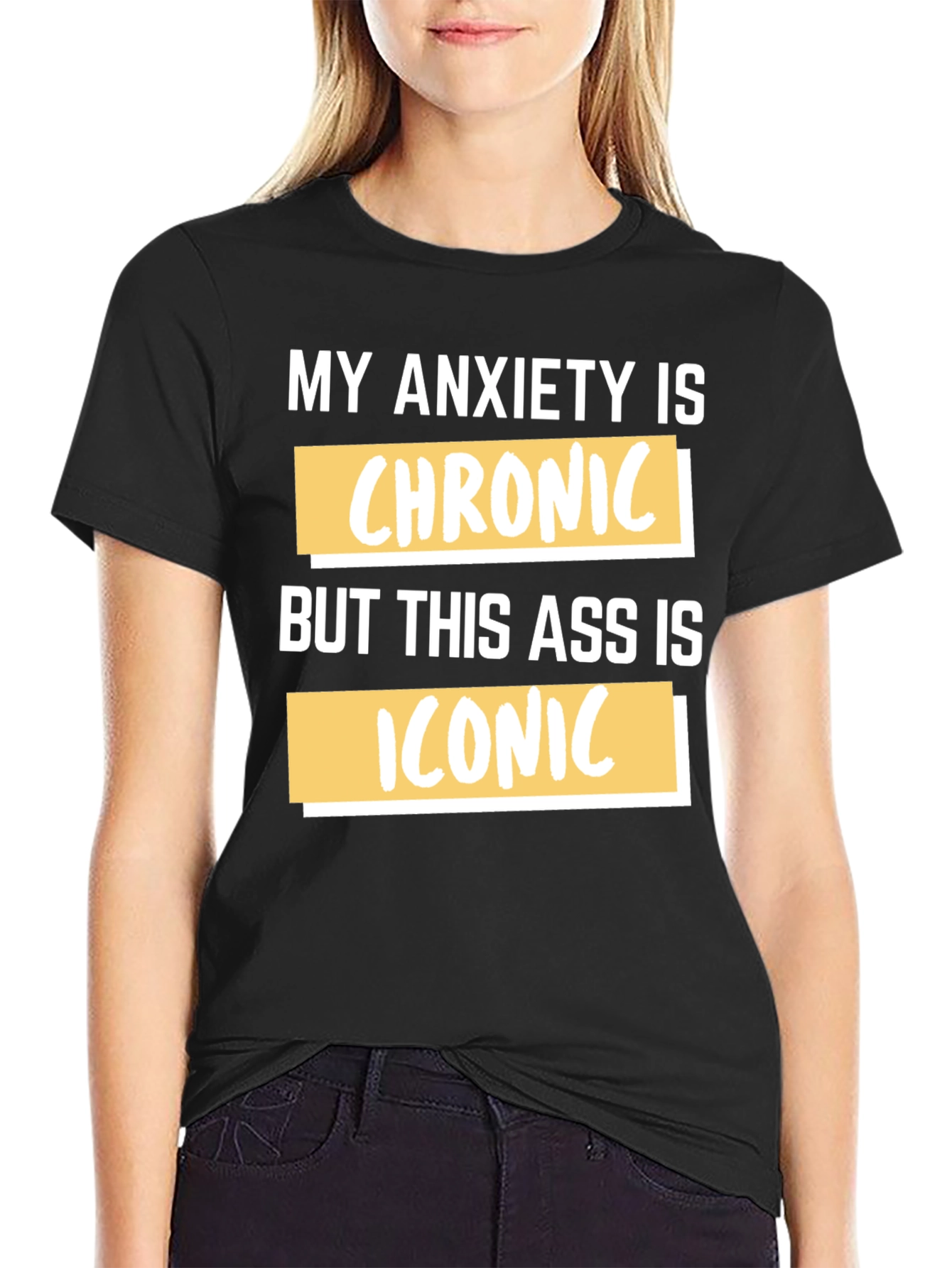 Funny Anxiety Chronic Iconic Graphic Tee