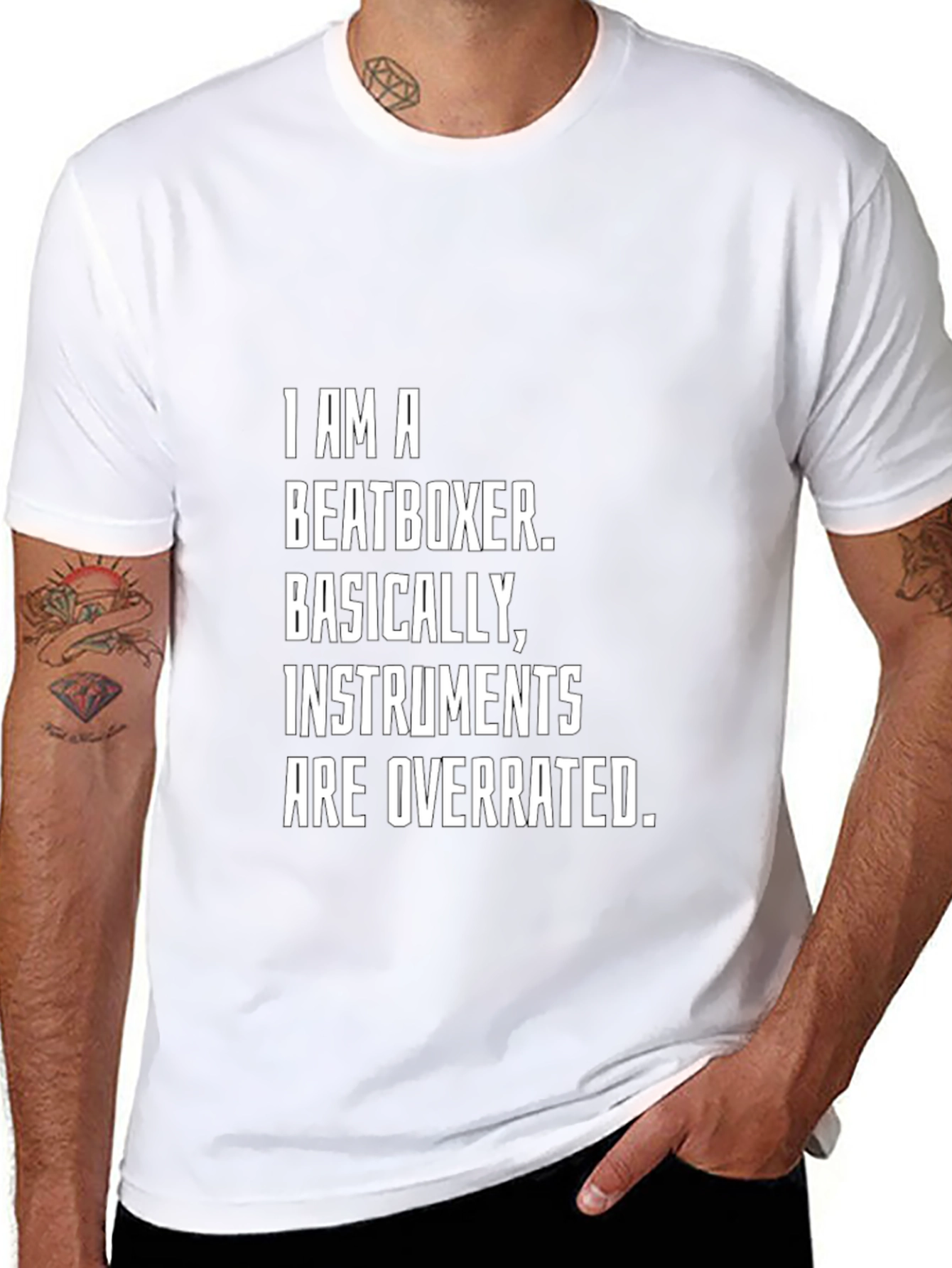 Beatboxer T-Shirt - Instruments Are Overrated Funny Tee