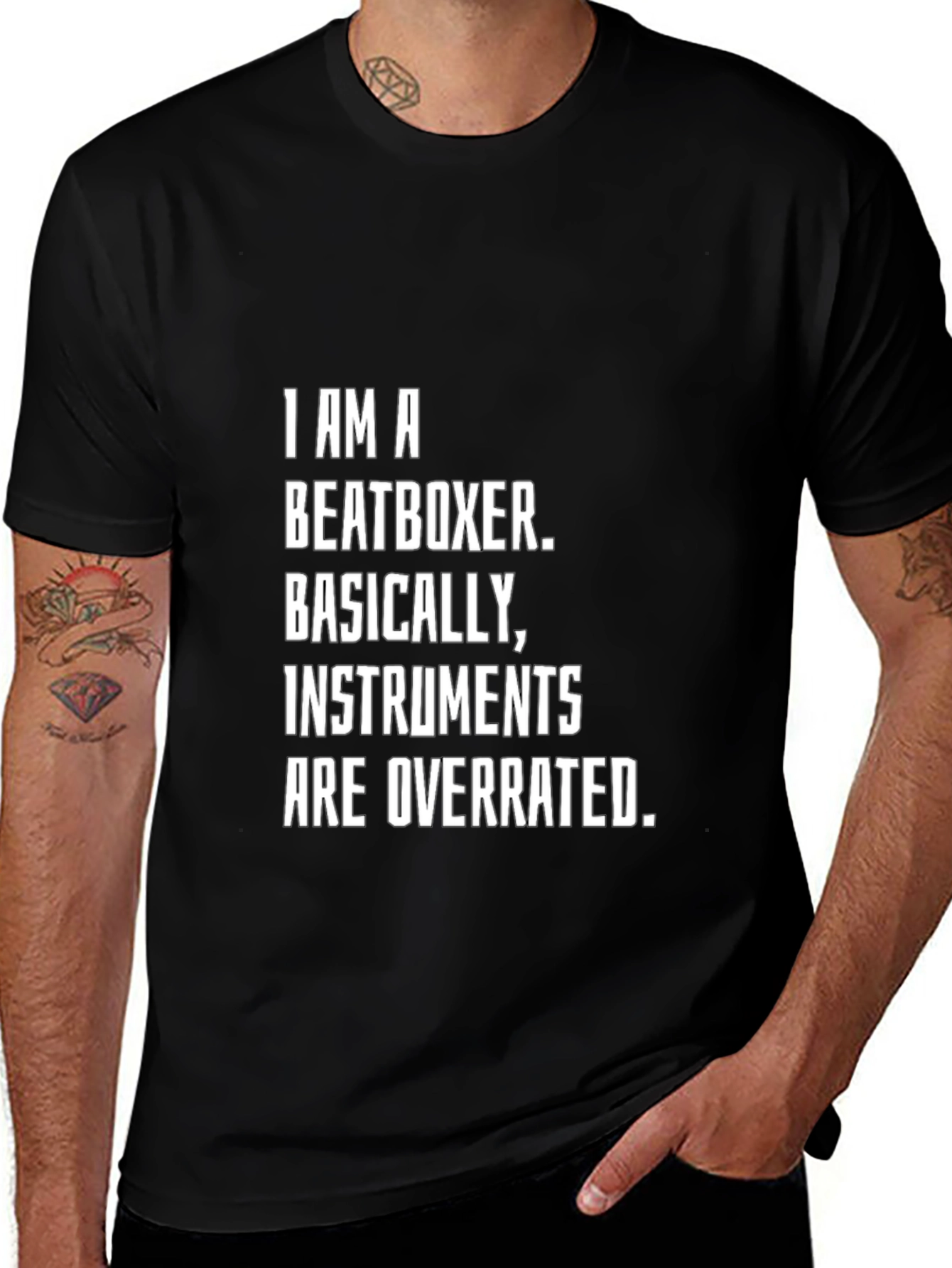 Beatboxer T-Shirt - Instruments Are Overrated Funny Tee