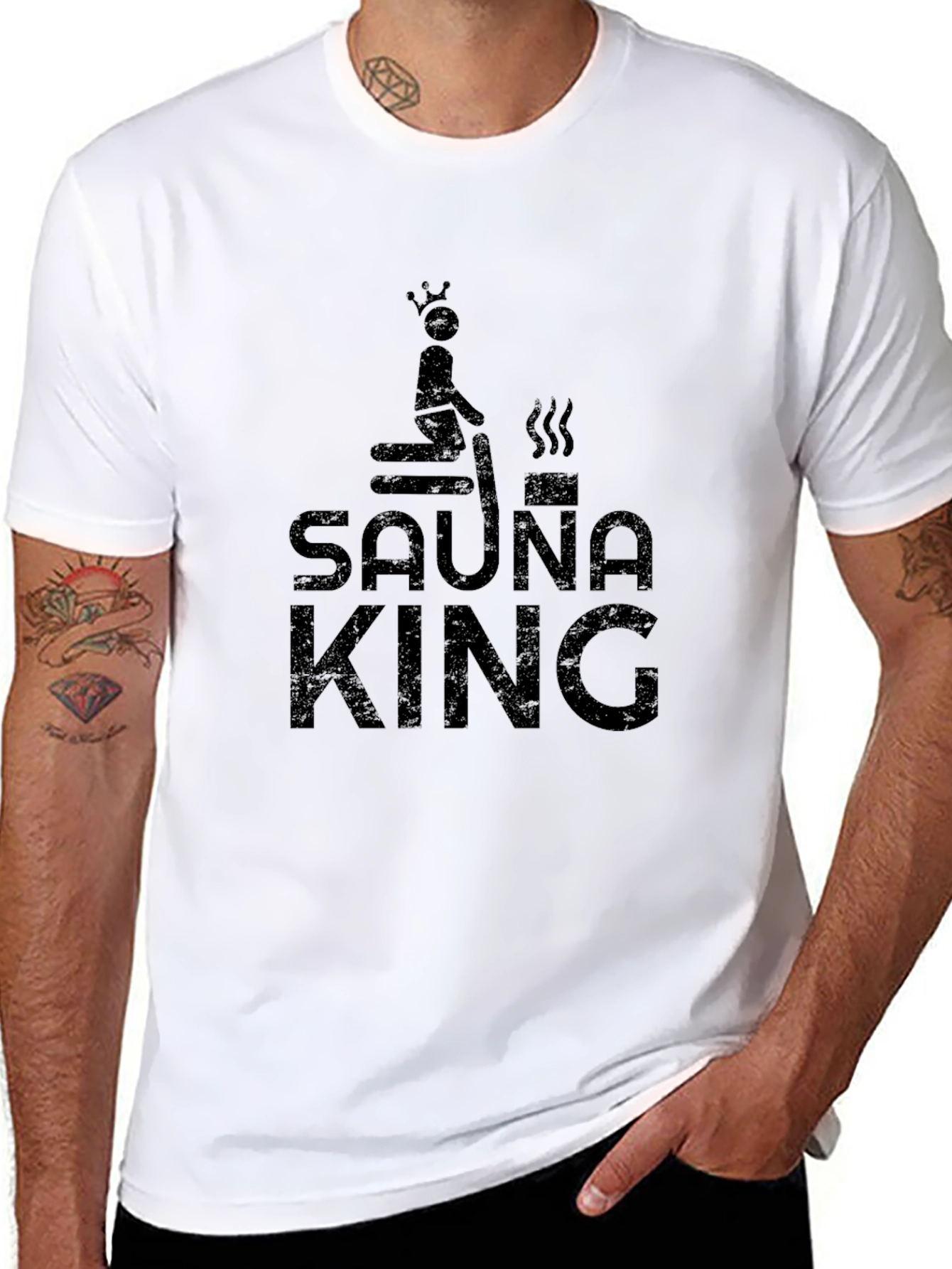 Sauna King Black T-Shirt - Relax in Style