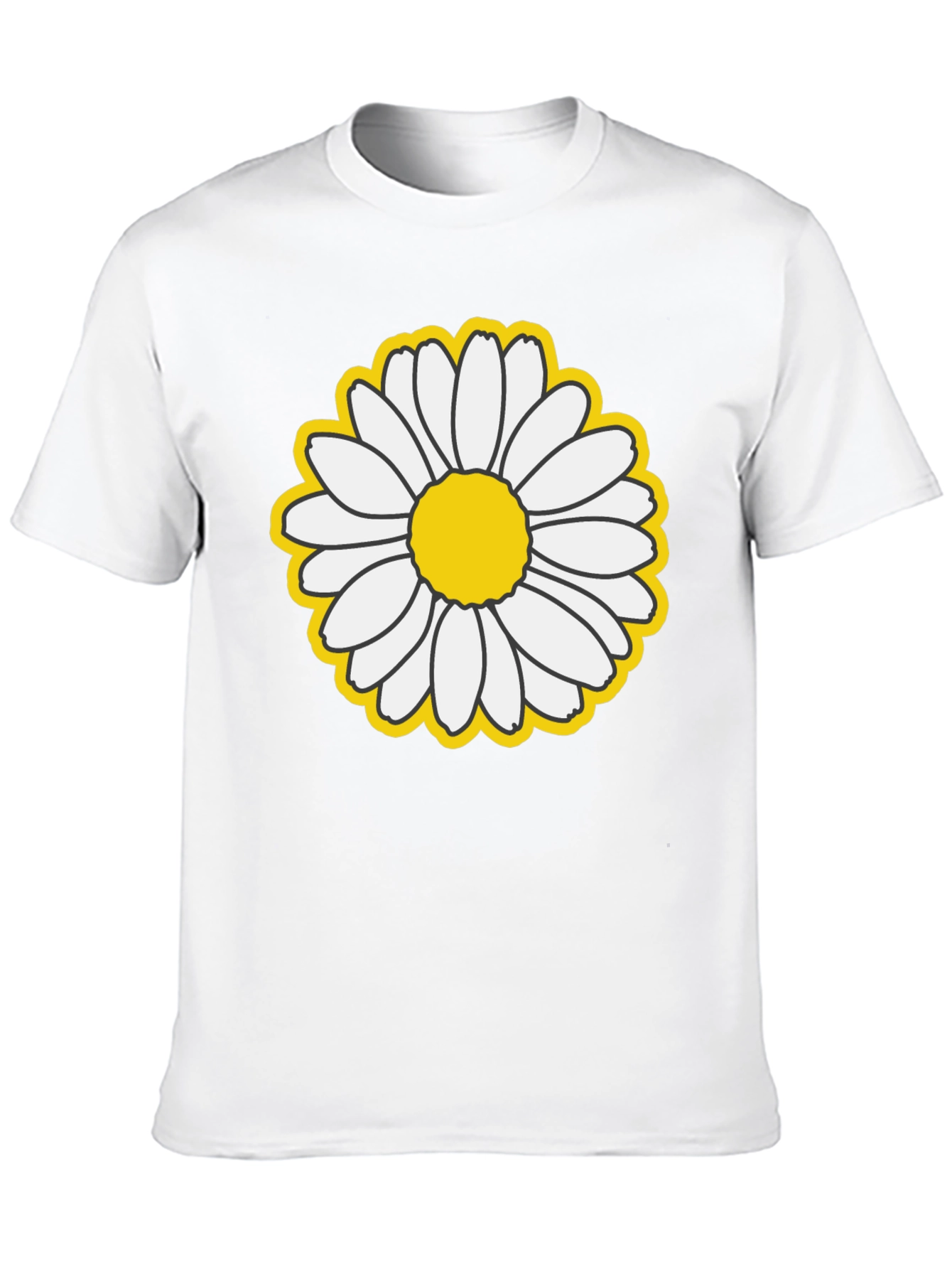 Daisy Graphic T-Shirt - Black Cotton Blend