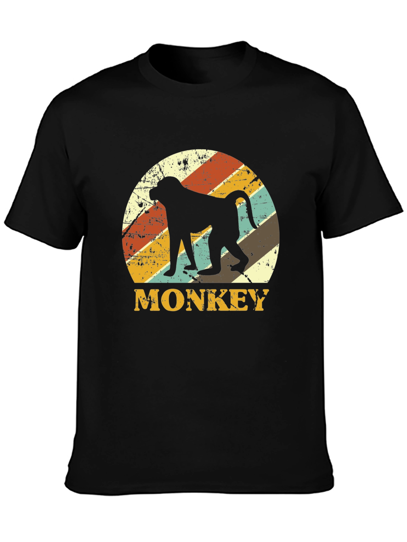 Retro Monkey Silhouette Graphic Tee