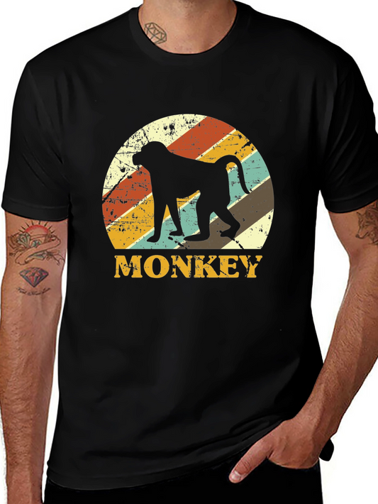 Retro Monkey Silhouette Graphic Tee