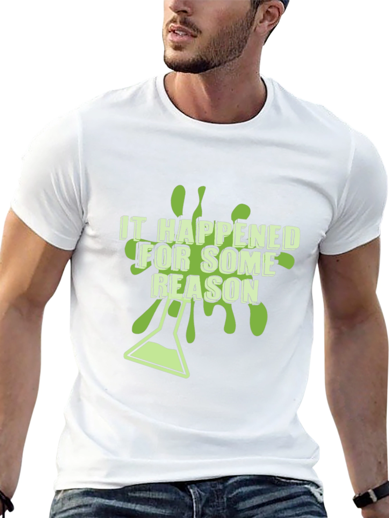 It Happened For Some Reason Black Graphic T-Shirt