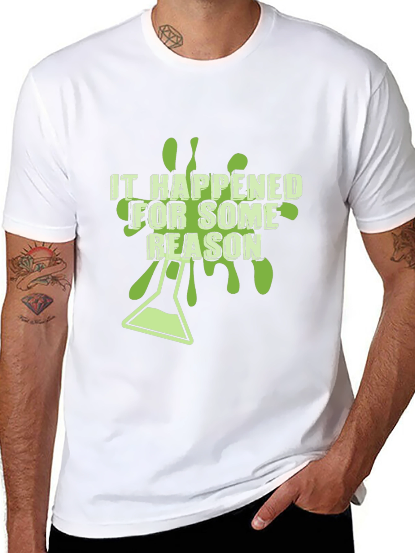 It Happened For Some Reason Black Graphic T-Shirt
