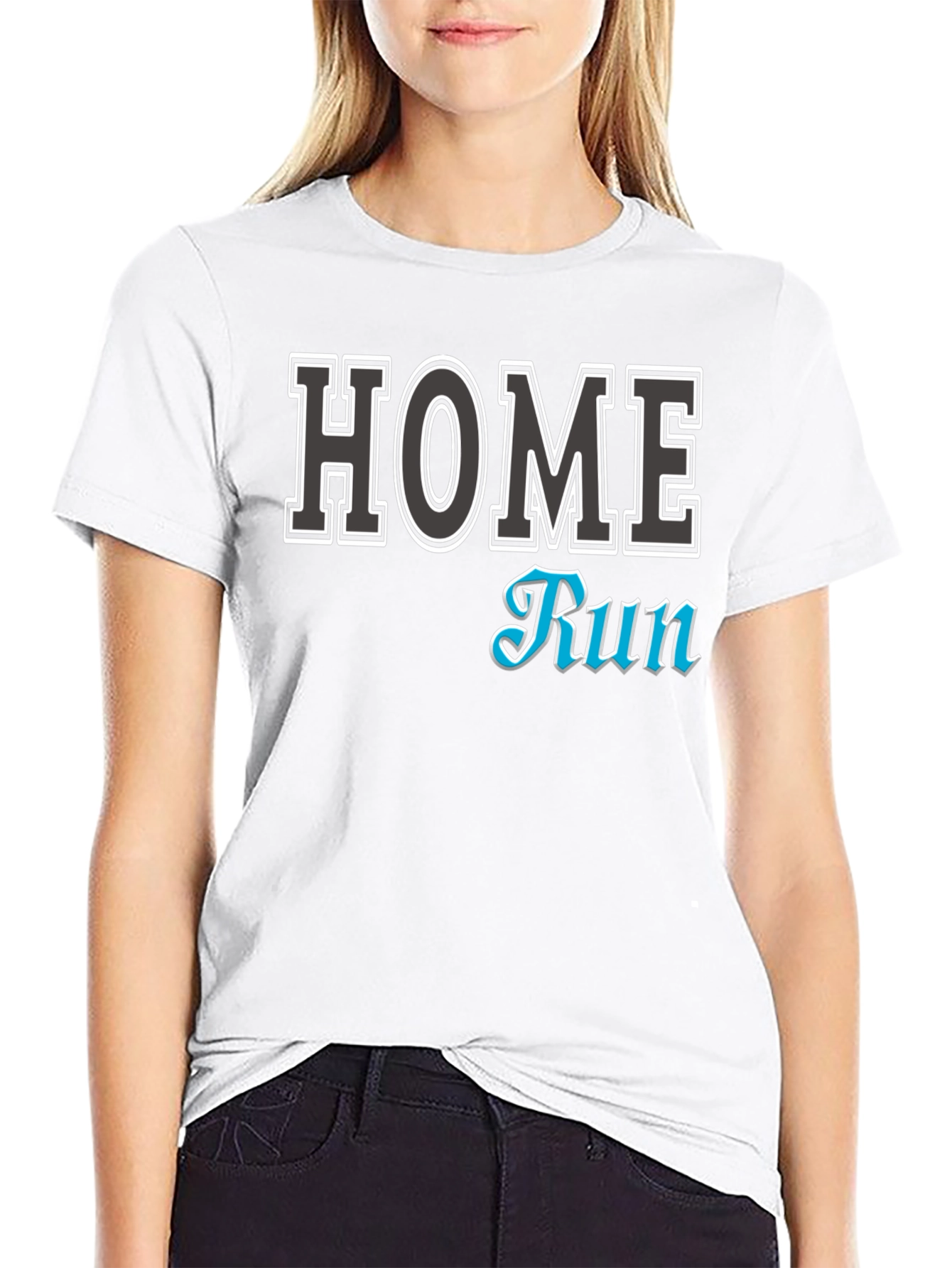 Home Run Black Graphic T-Shirt