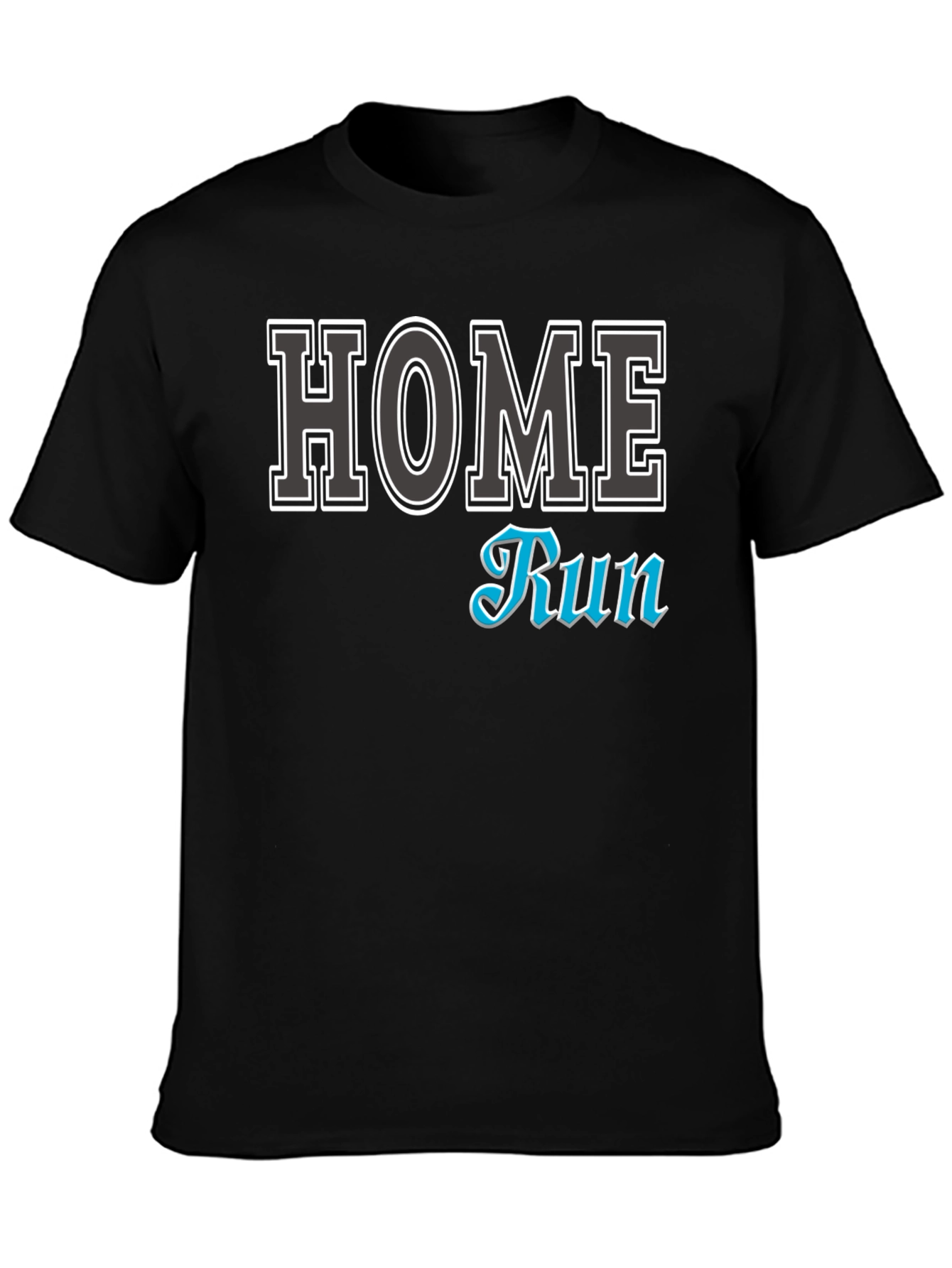 Home Run Black Graphic T-Shirt