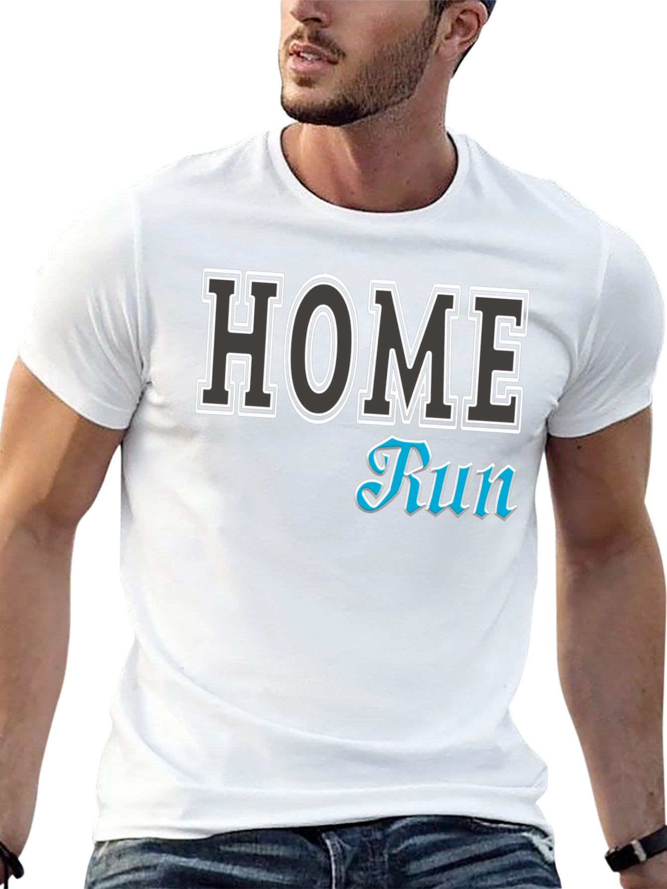Home Run Black Graphic T-Shirt