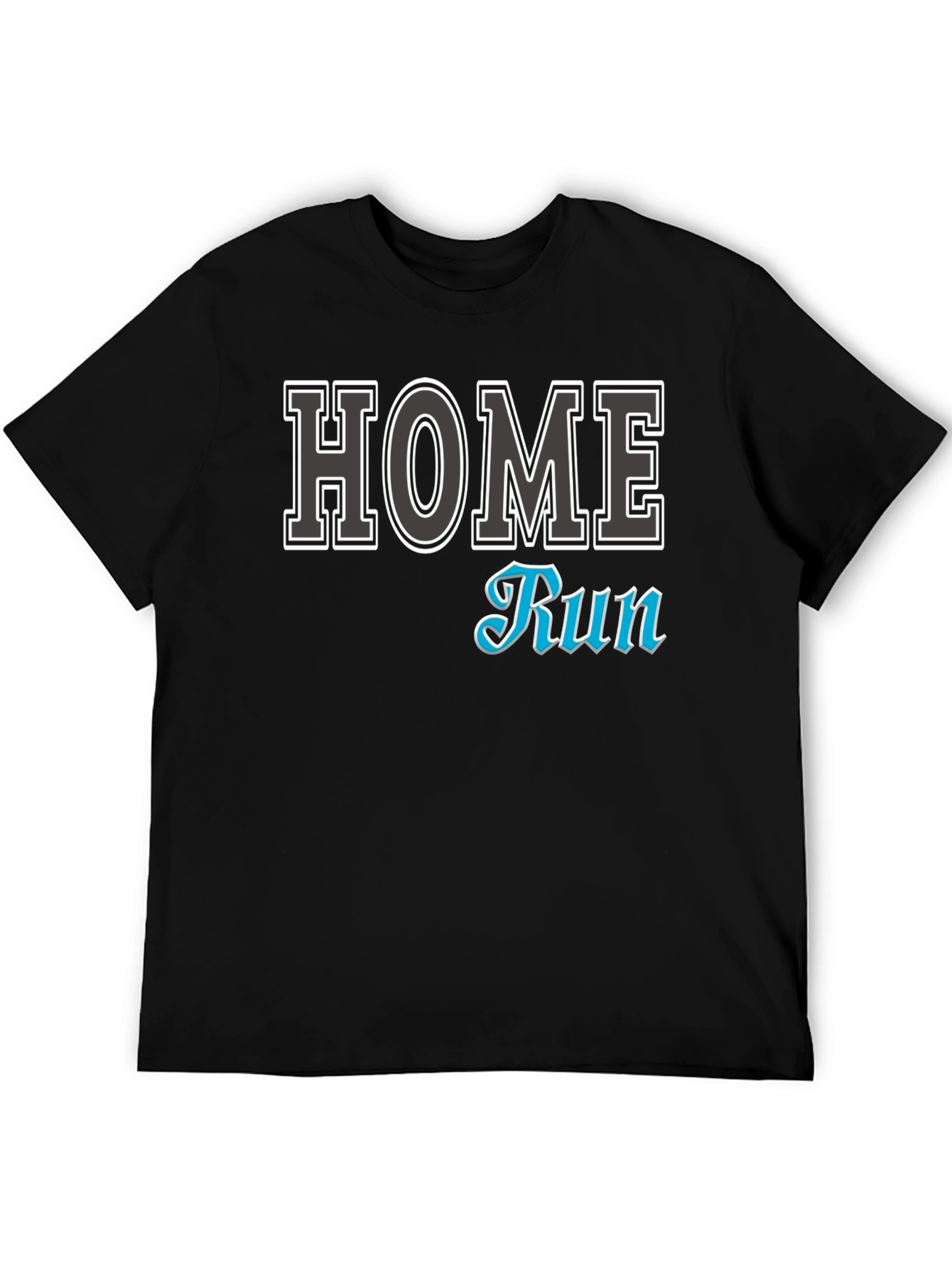 Home Run Black Graphic T-Shirt