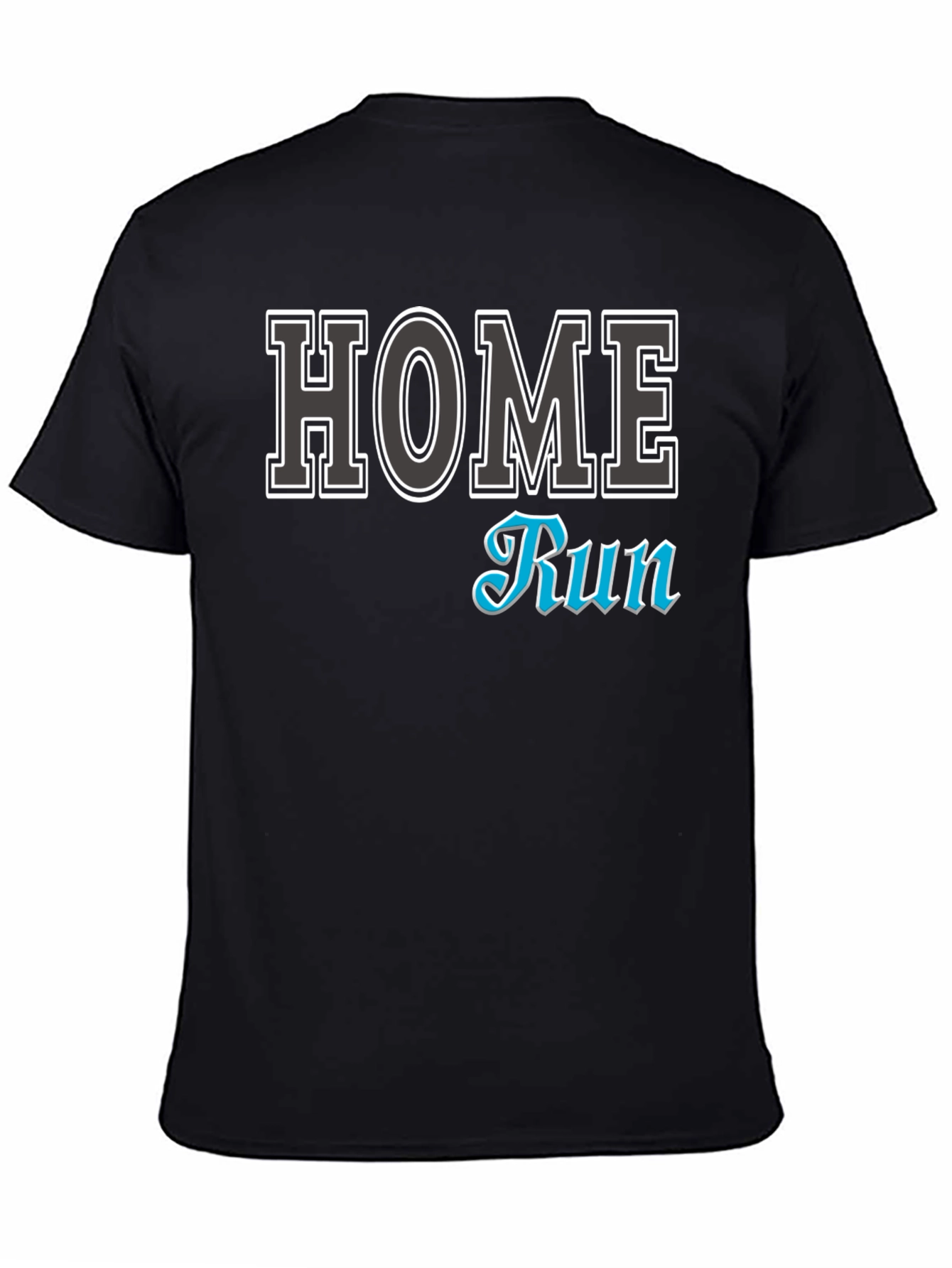 Home Run Black Graphic T-Shirt