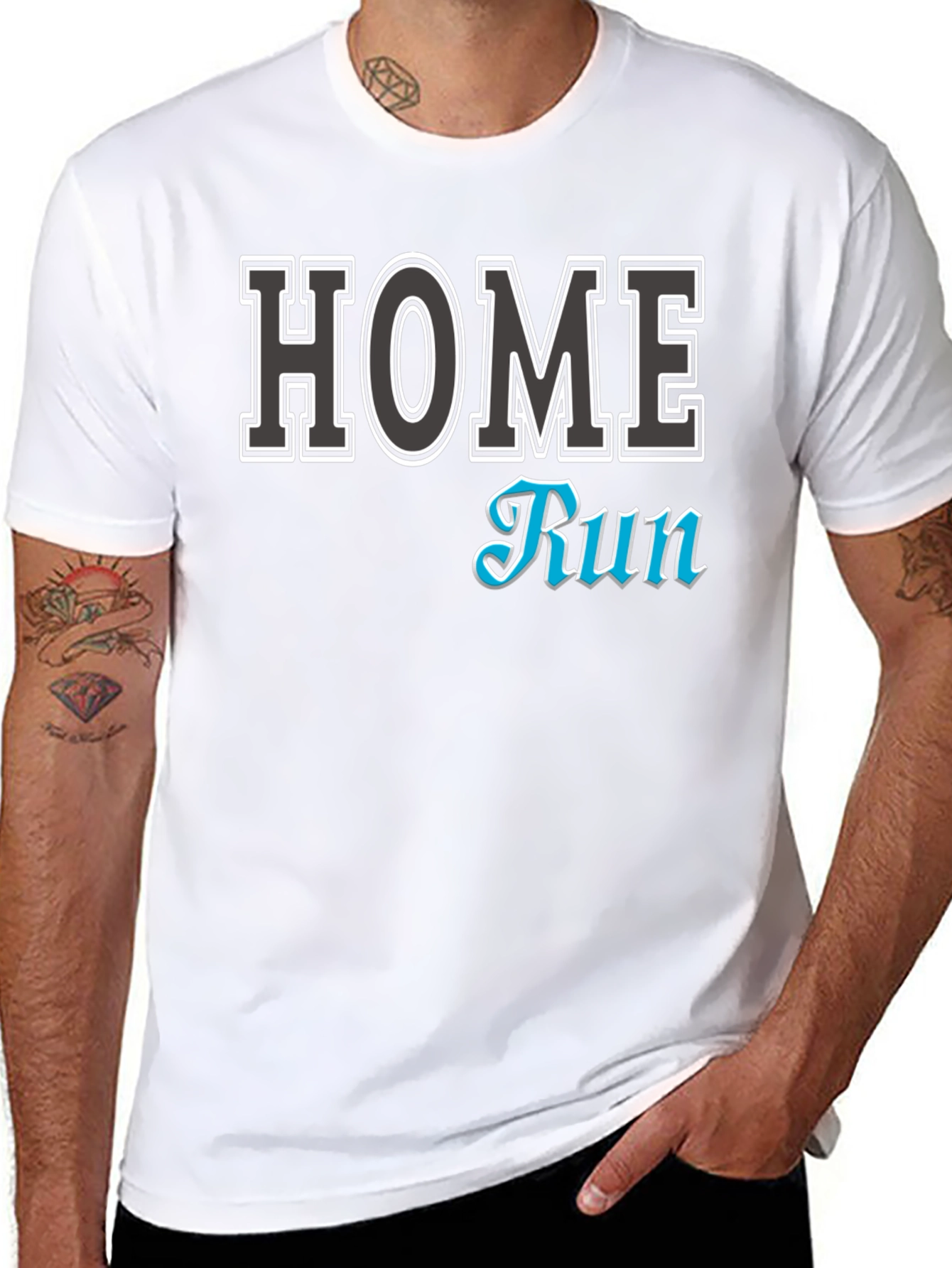 Home Run Black Graphic T-Shirt
