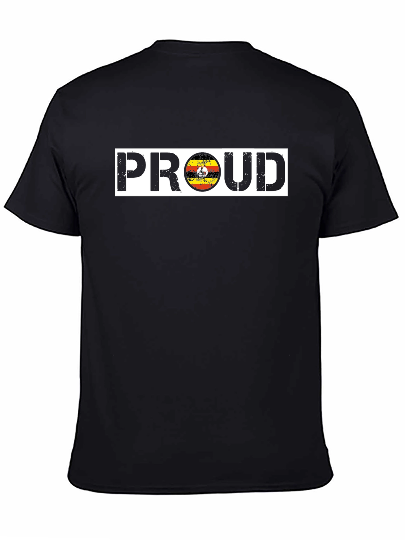 Ugandan Proud T-Shirt - Black Crew Neck Tee