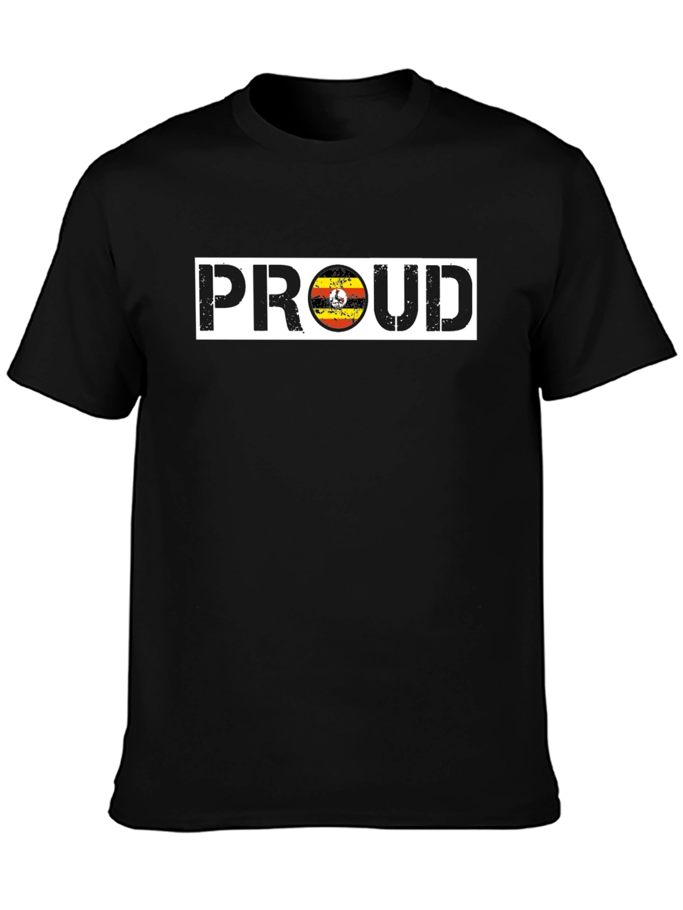 Ugandan Proud T-Shirt - Black Crew Neck Tee