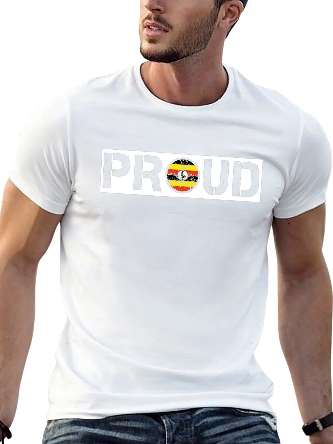 Ugandan Proud T-Shirt - Black Crew Neck Tee