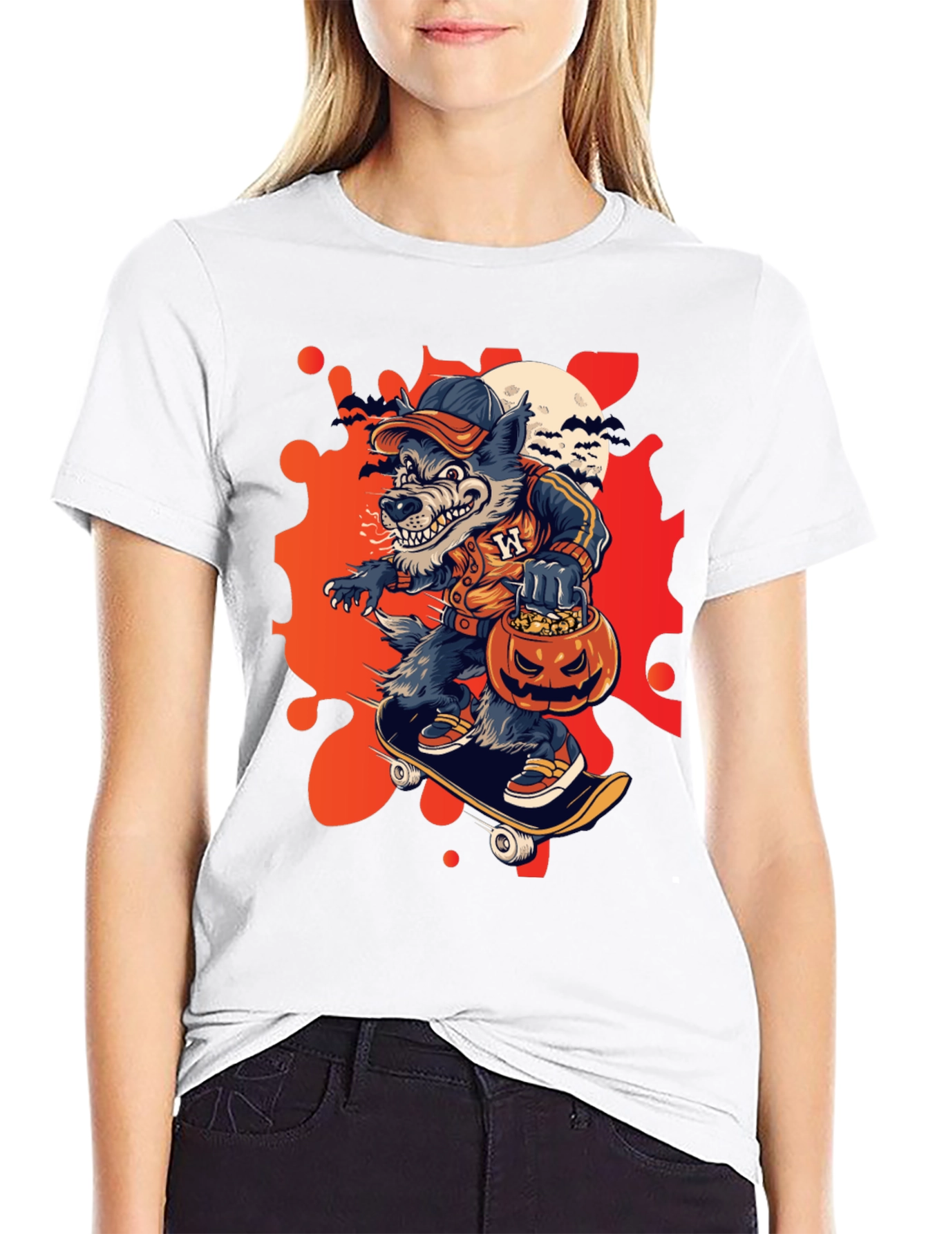 Halloween Werewolf Skate Tee