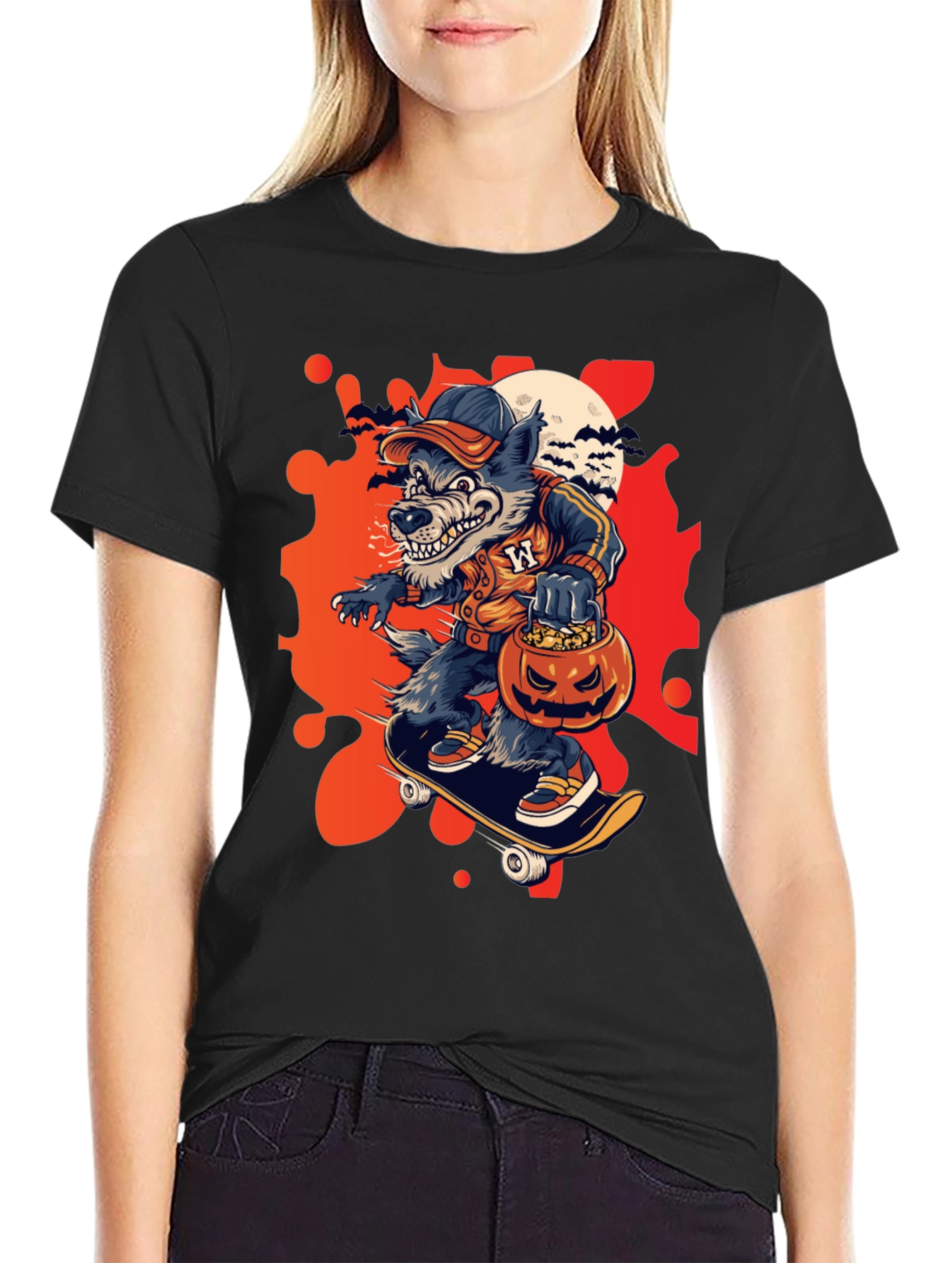 Halloween Werewolf Skate Tee