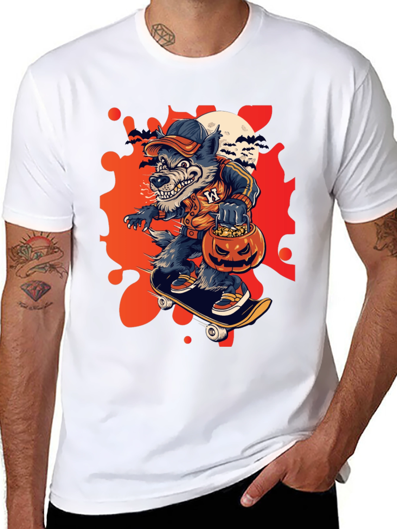 Halloween Werewolf Skate Tee