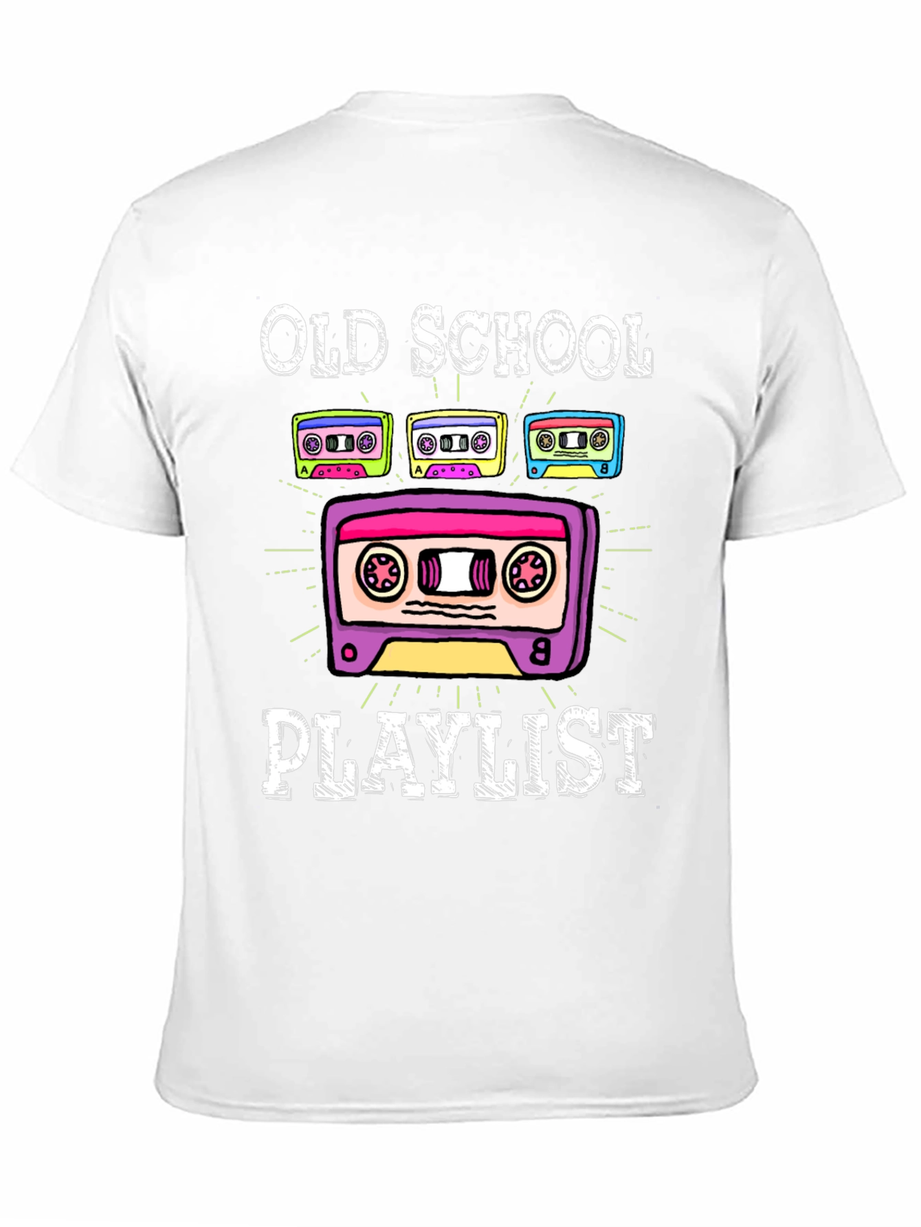 Old School Playlist Cassette Tape Graphic Tee