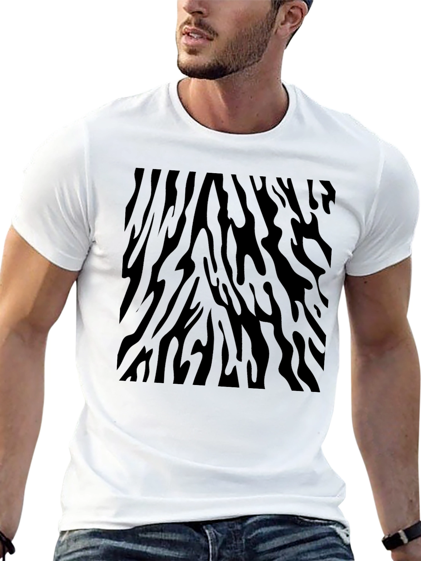 Black Zebra Print T-Shirt
