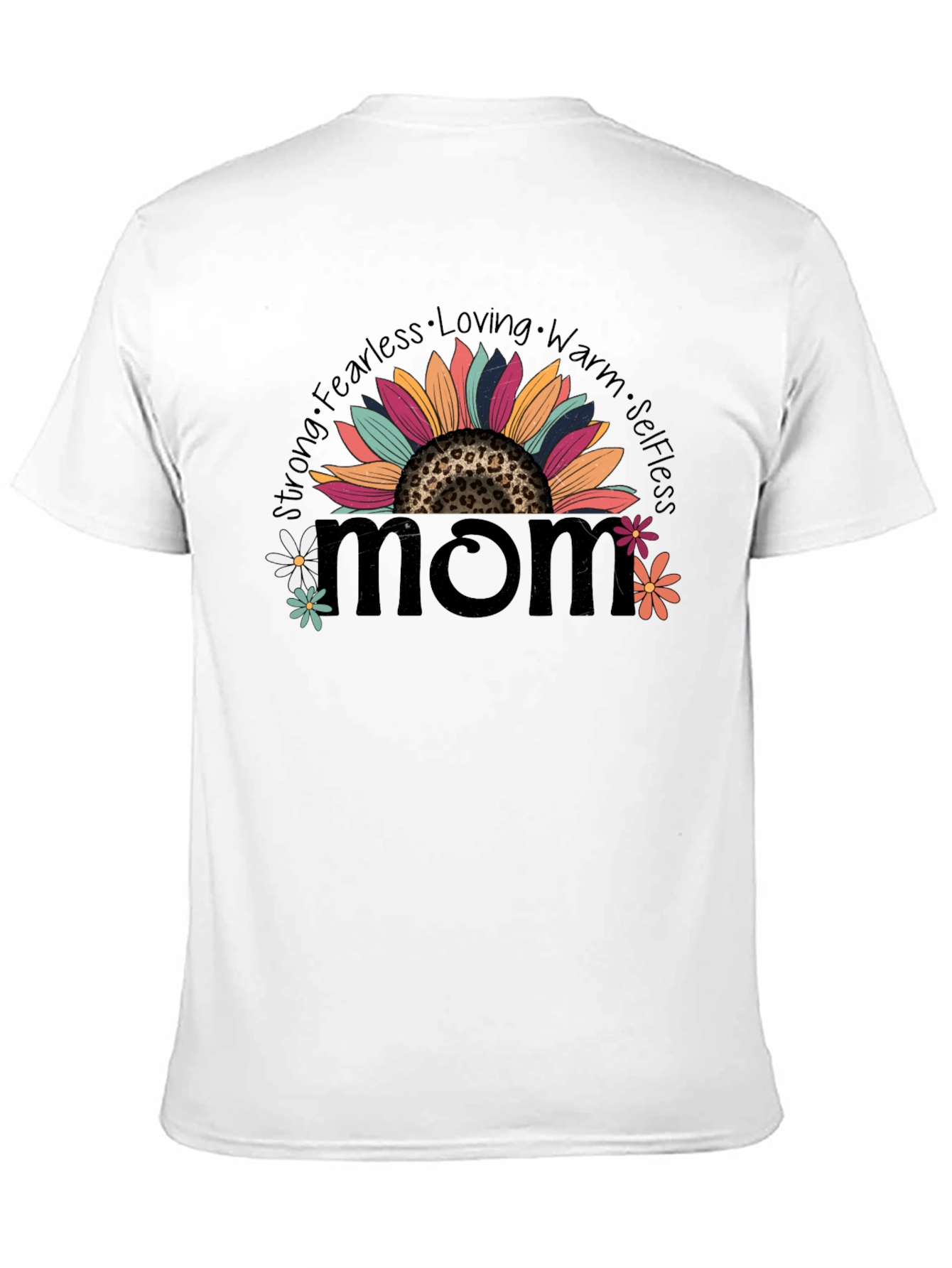 Mom Sunflower Graphic Tee - Strong Fearless & Loving