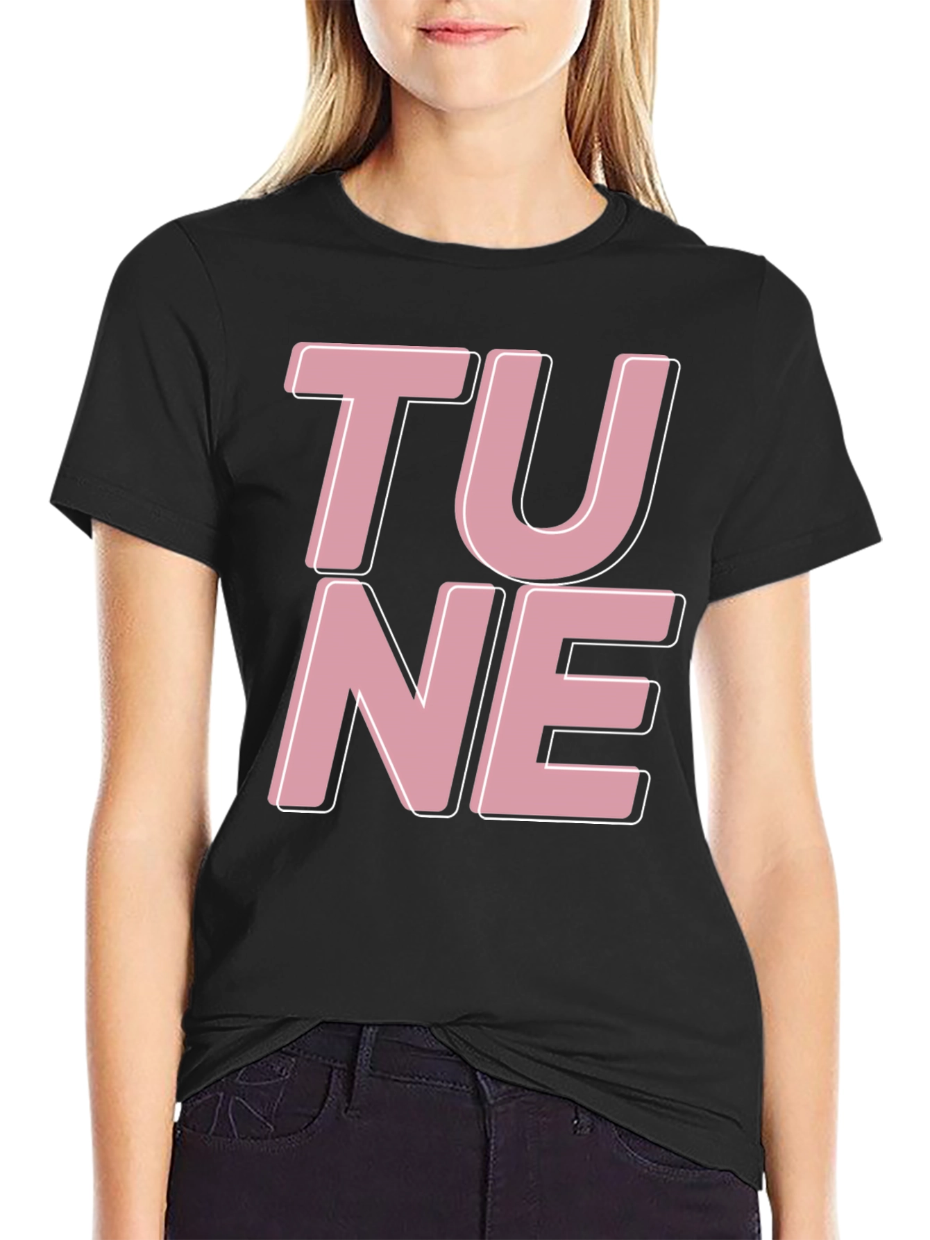 Tune Graphic Tee - Black Cotton T-Shirt