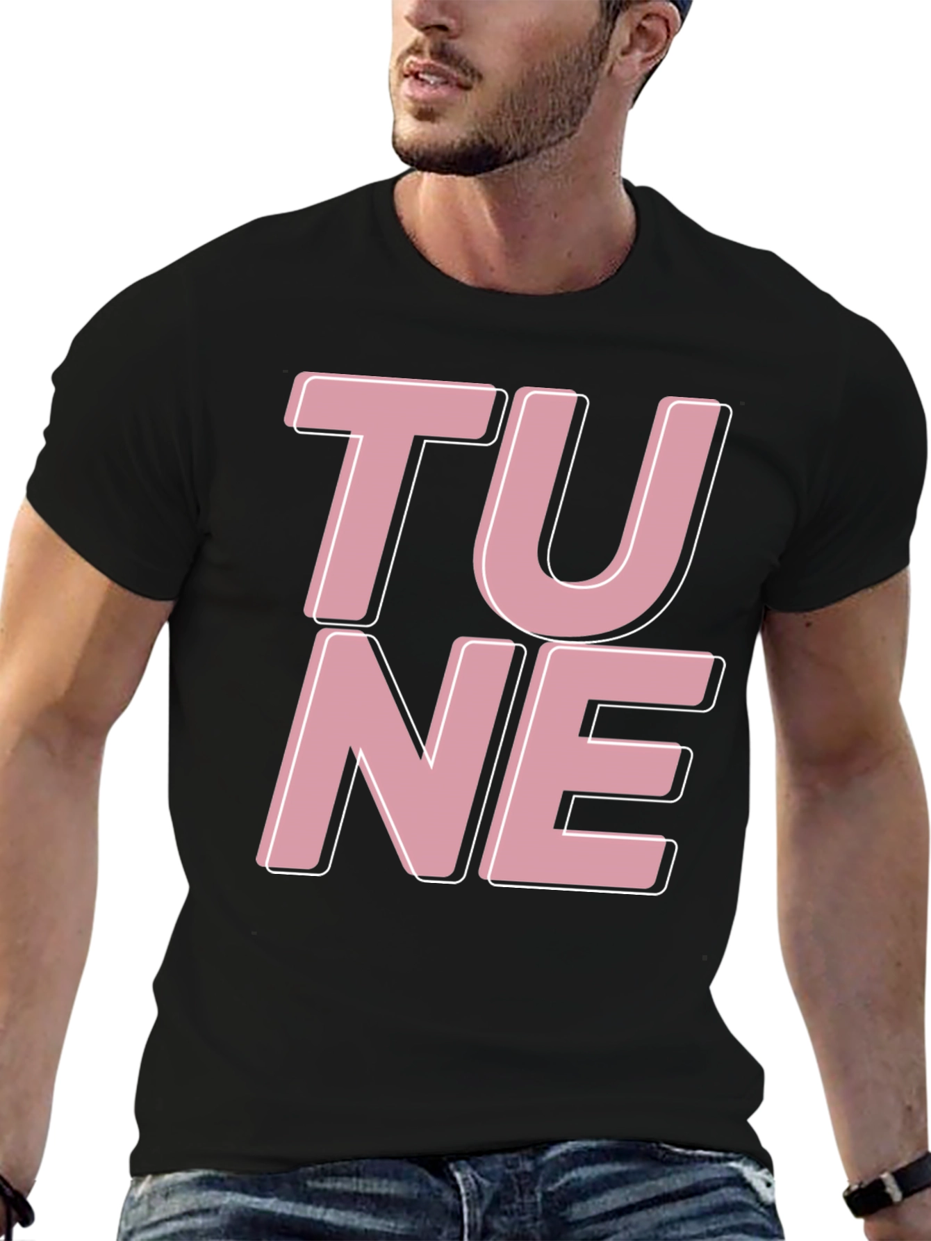 Tune Graphic Tee - Black Cotton T-Shirt