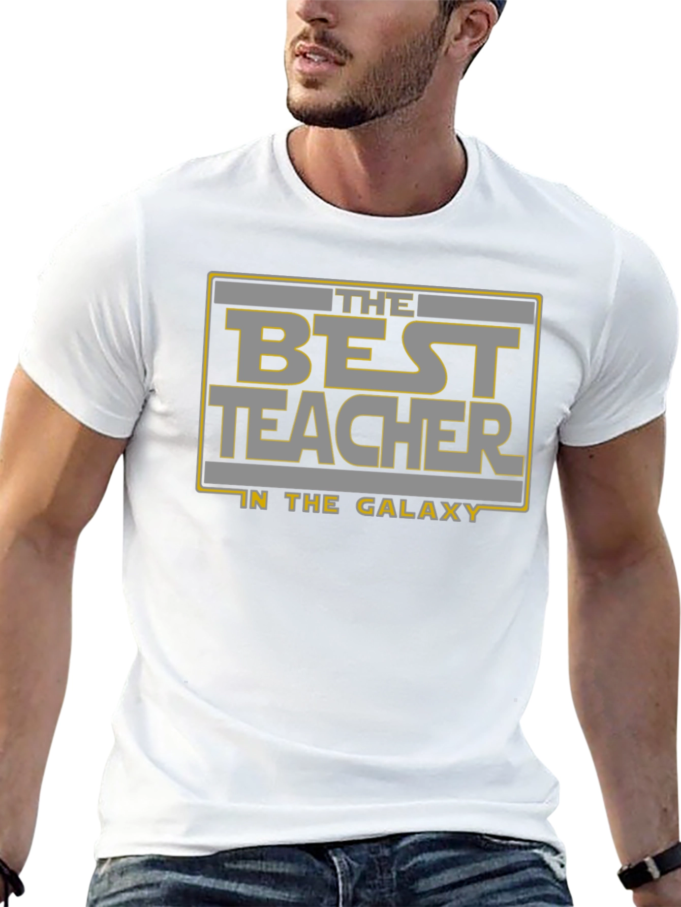 Best Teacher in the Galaxy Black Graphic T-Shirt