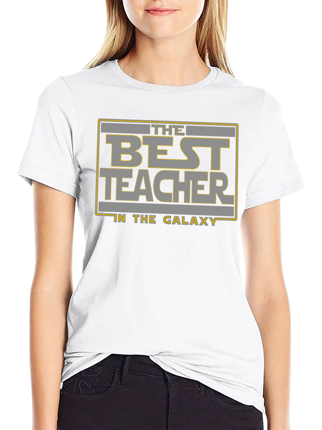Best Teacher in the Galaxy Black Graphic T-Shirt