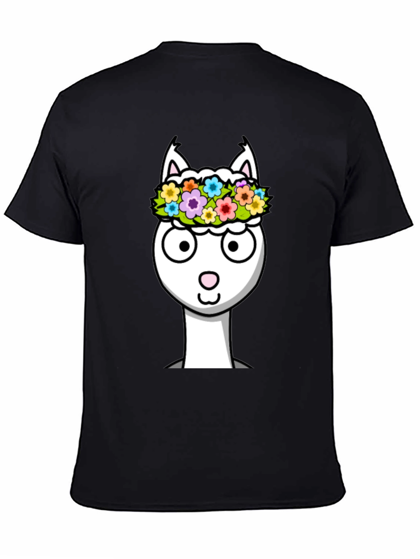 Llama Flower Crown Graphic Tee - Soft Cotton Blend