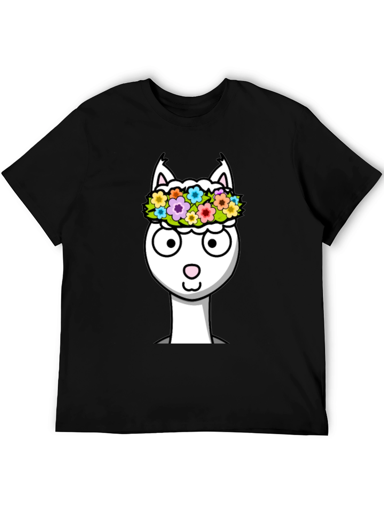 Llama Flower Crown Graphic Tee - Soft Cotton Blend