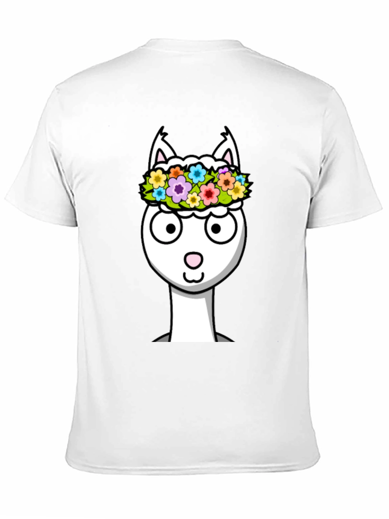 Llama Flower Crown Graphic Tee - Soft Cotton Blend