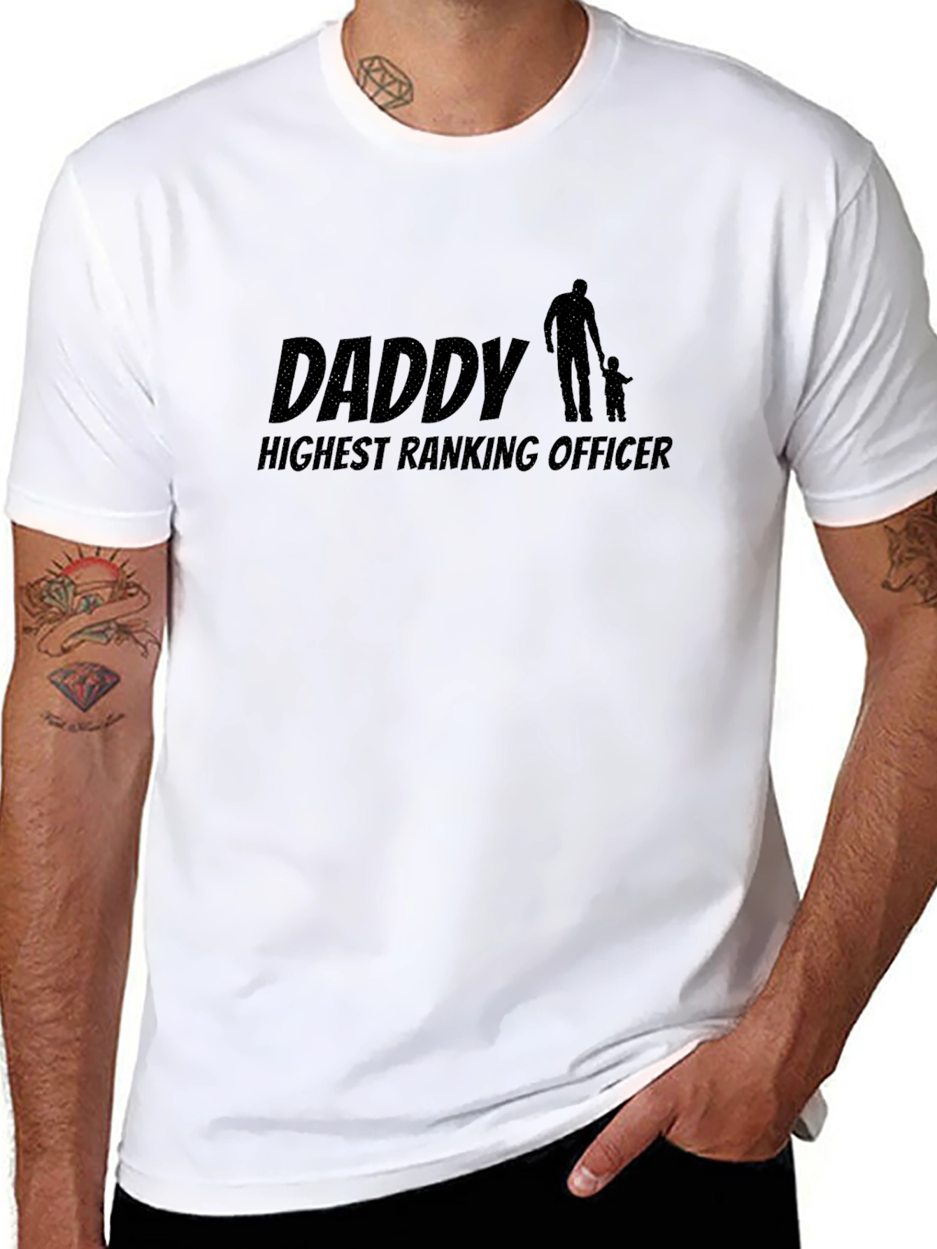 Daddy Highest Ranking Officer T-Shirt - Fathers Day Gift