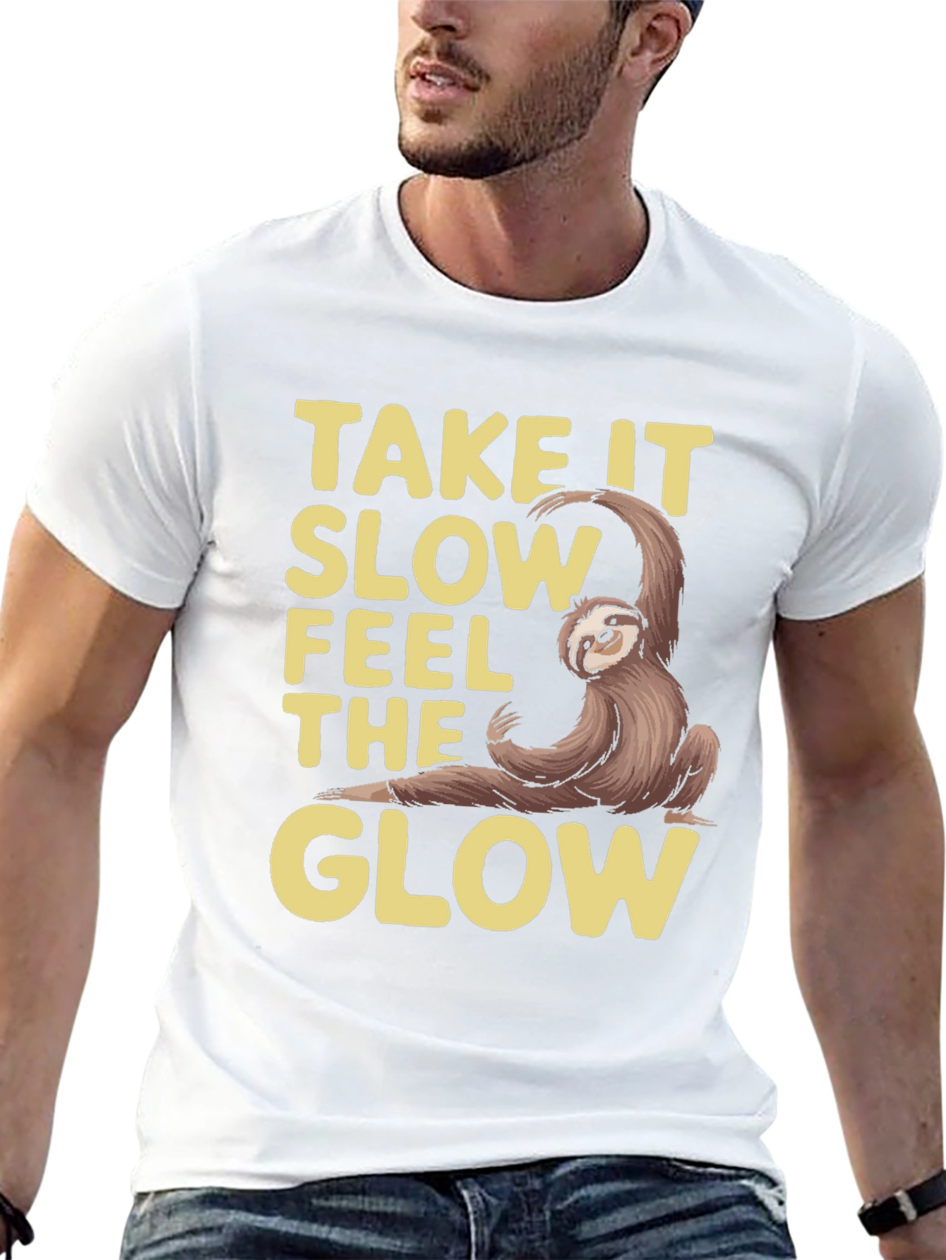 Take It Slow Sloth Graphic Tee - Relaxed Fit