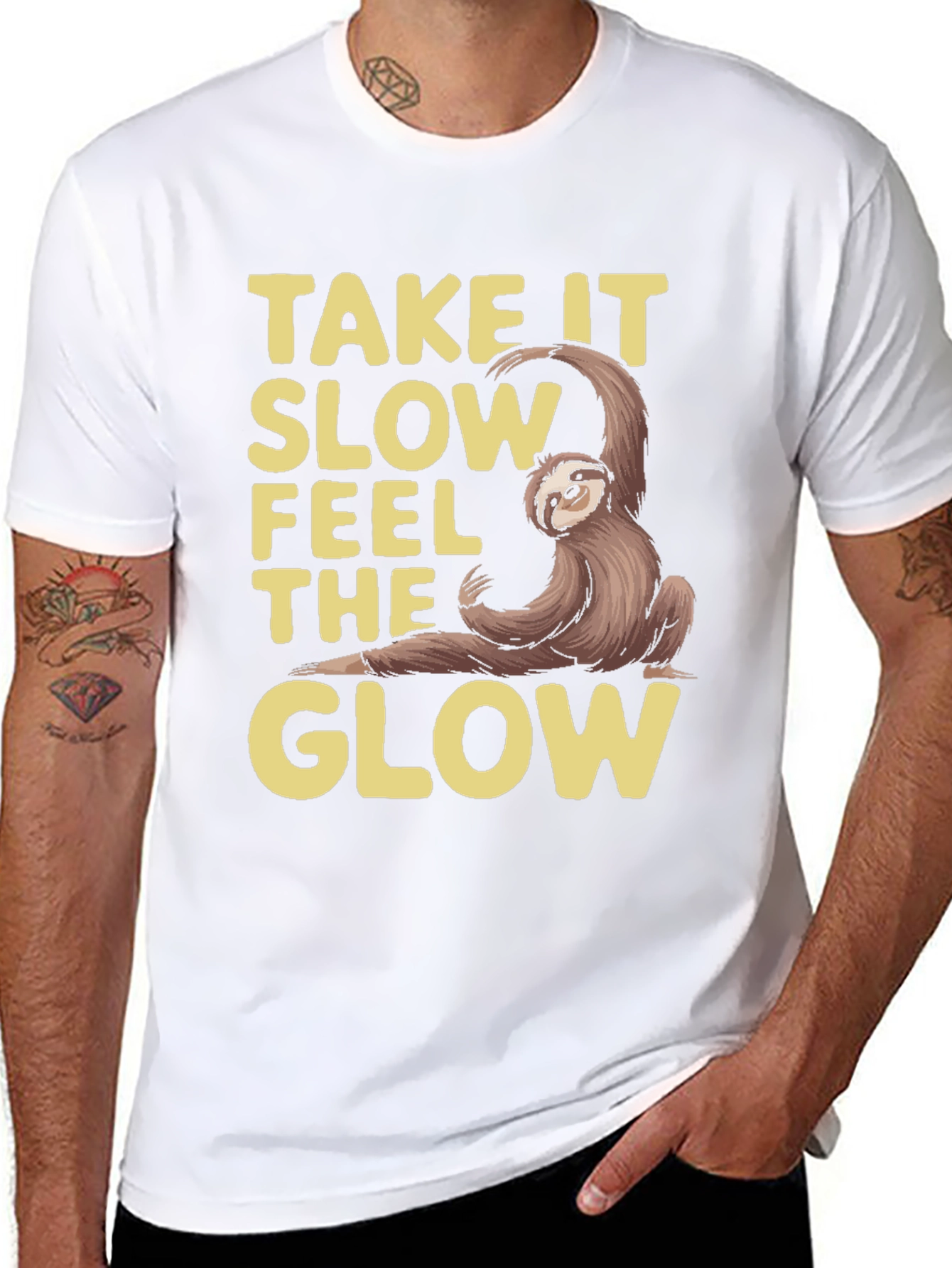Take It Slow Sloth Graphic Tee - Relaxed Fit