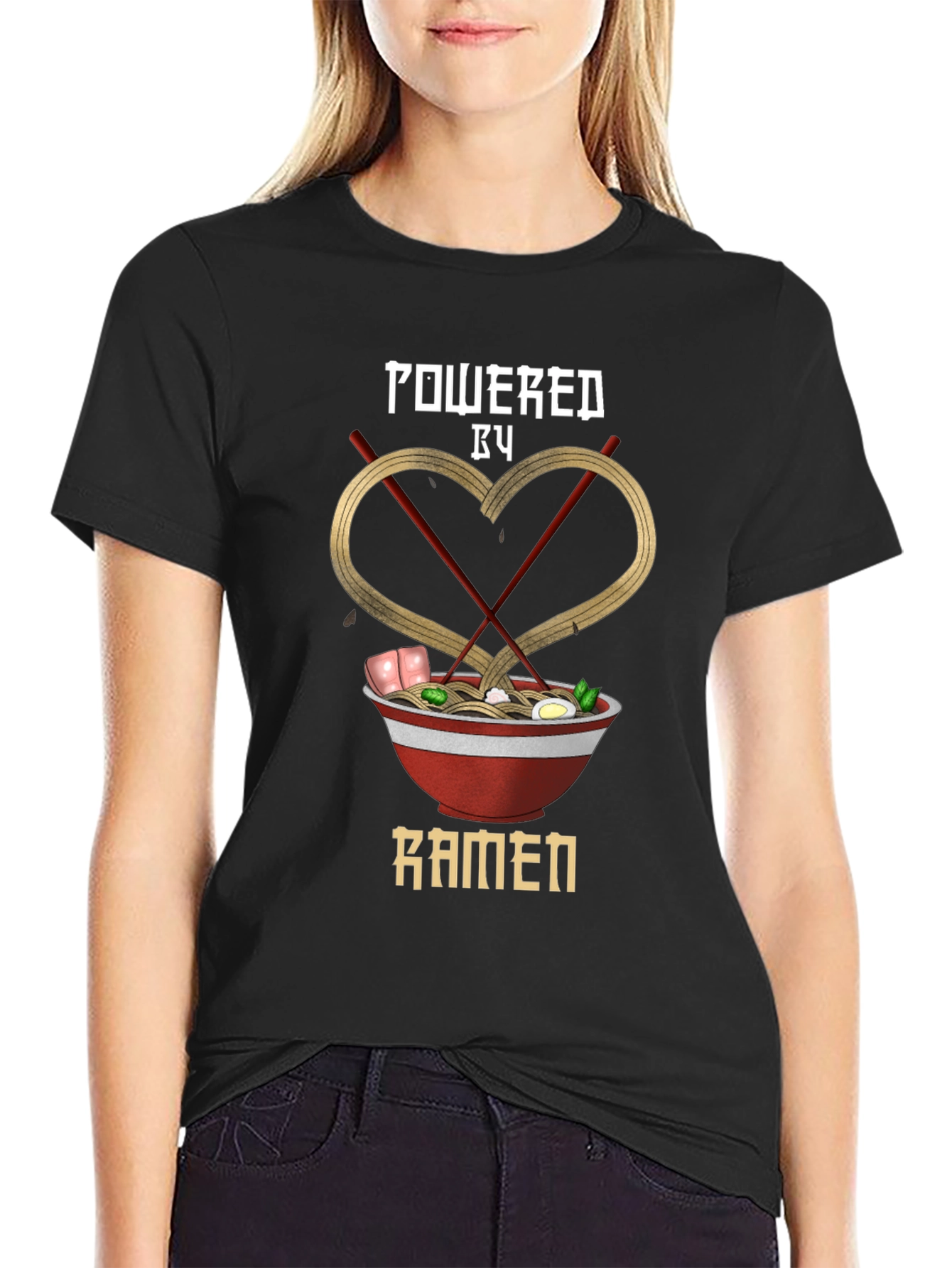 Powered by Ramen Graphic Tee - Unisex Black T-Shirt