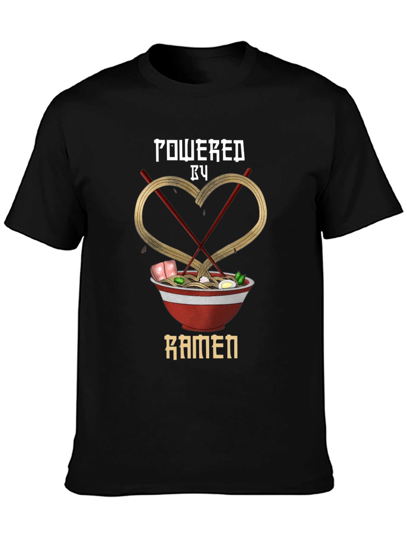 Powered by Ramen Graphic Tee - Unisex Black T-Shirt