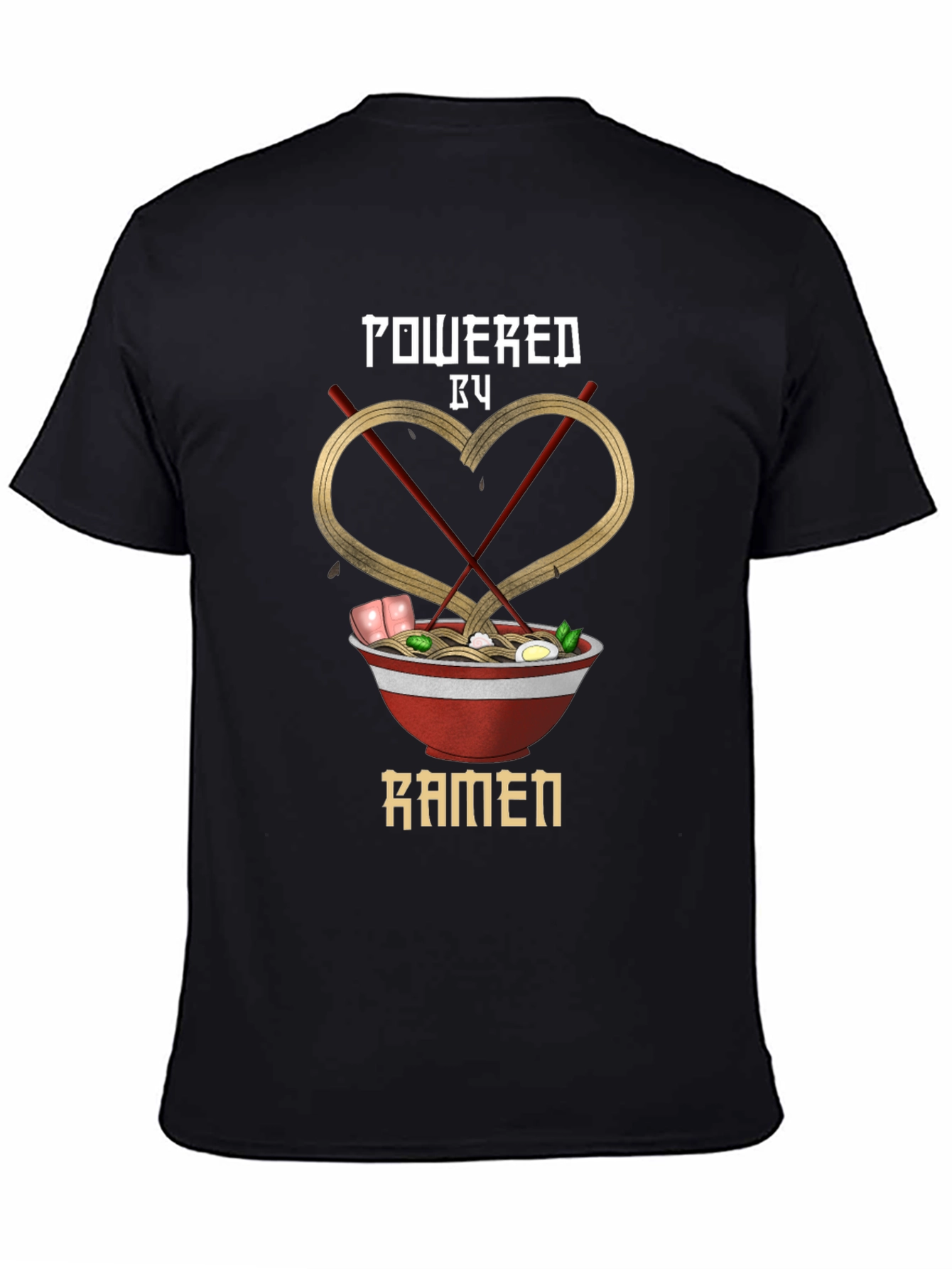 Powered by Ramen Graphic Tee - Unisex Black T-Shirt