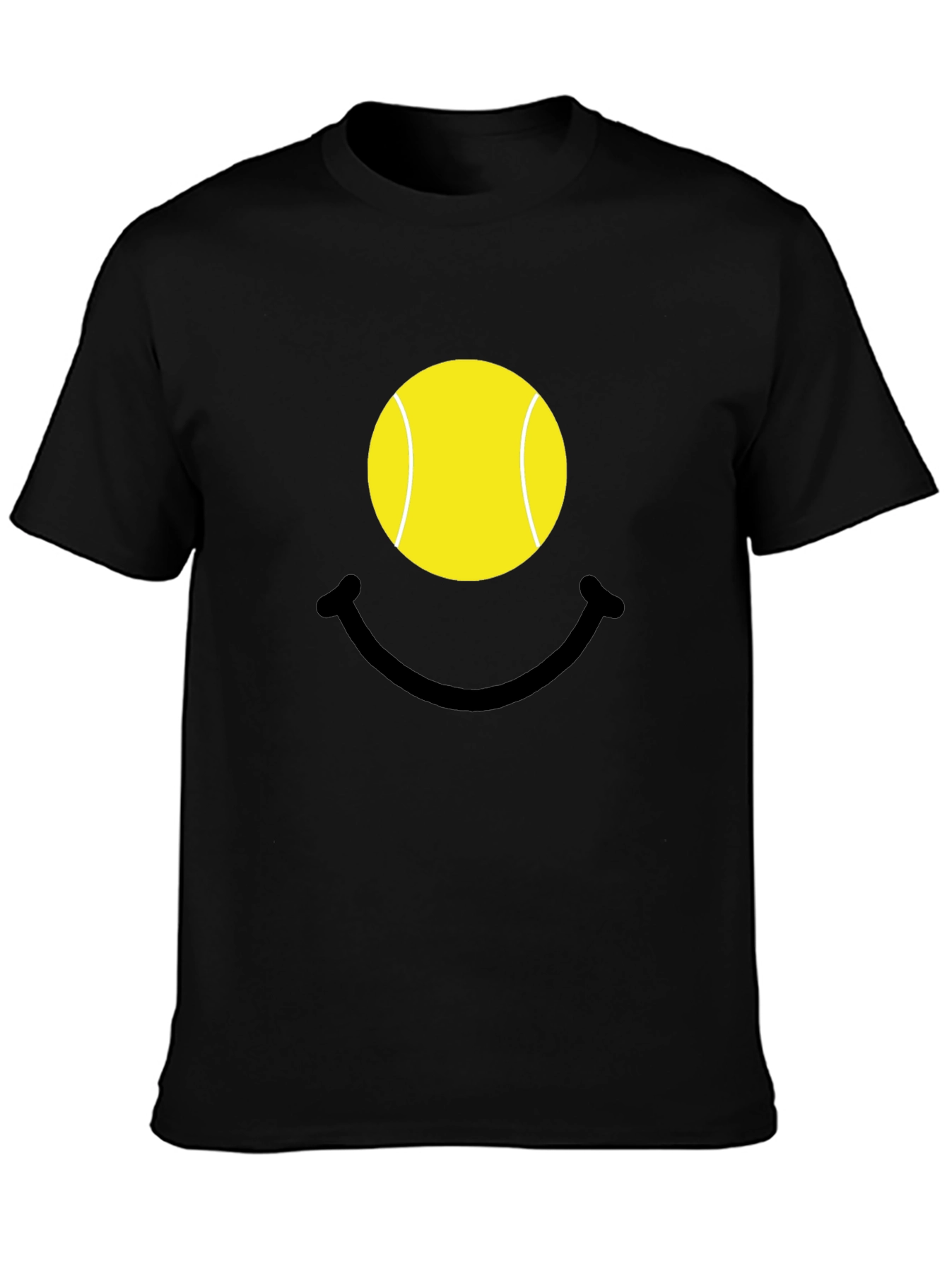Tennis Ball Smiley Face Graphic T-Shirt