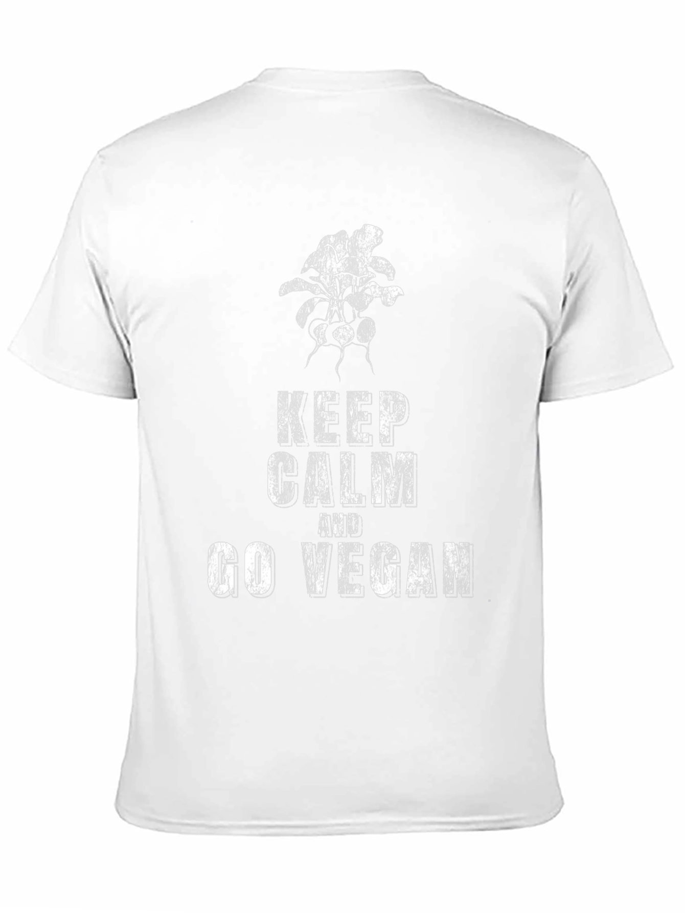 Keep Calm and Go Vegan Black Graphic T-Shirt