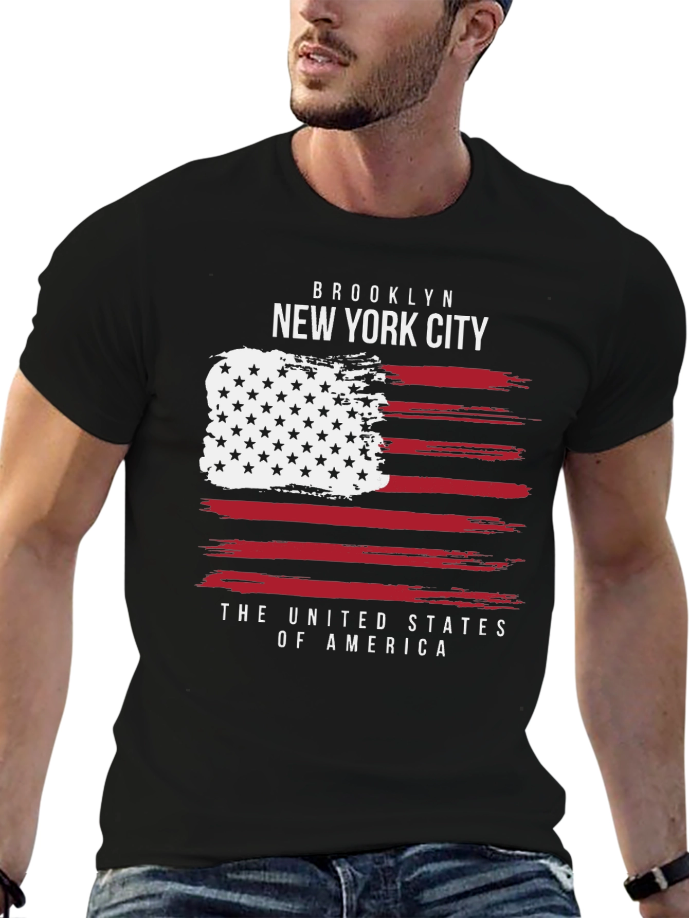 Brooklyn New York City Patriotic USA Flag T-Shirt