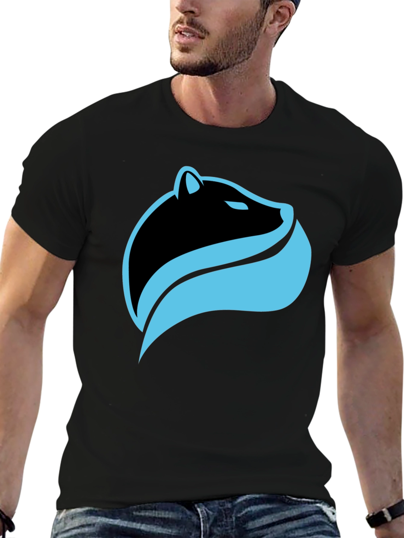 Modern Animal Logo Black T-Shirt