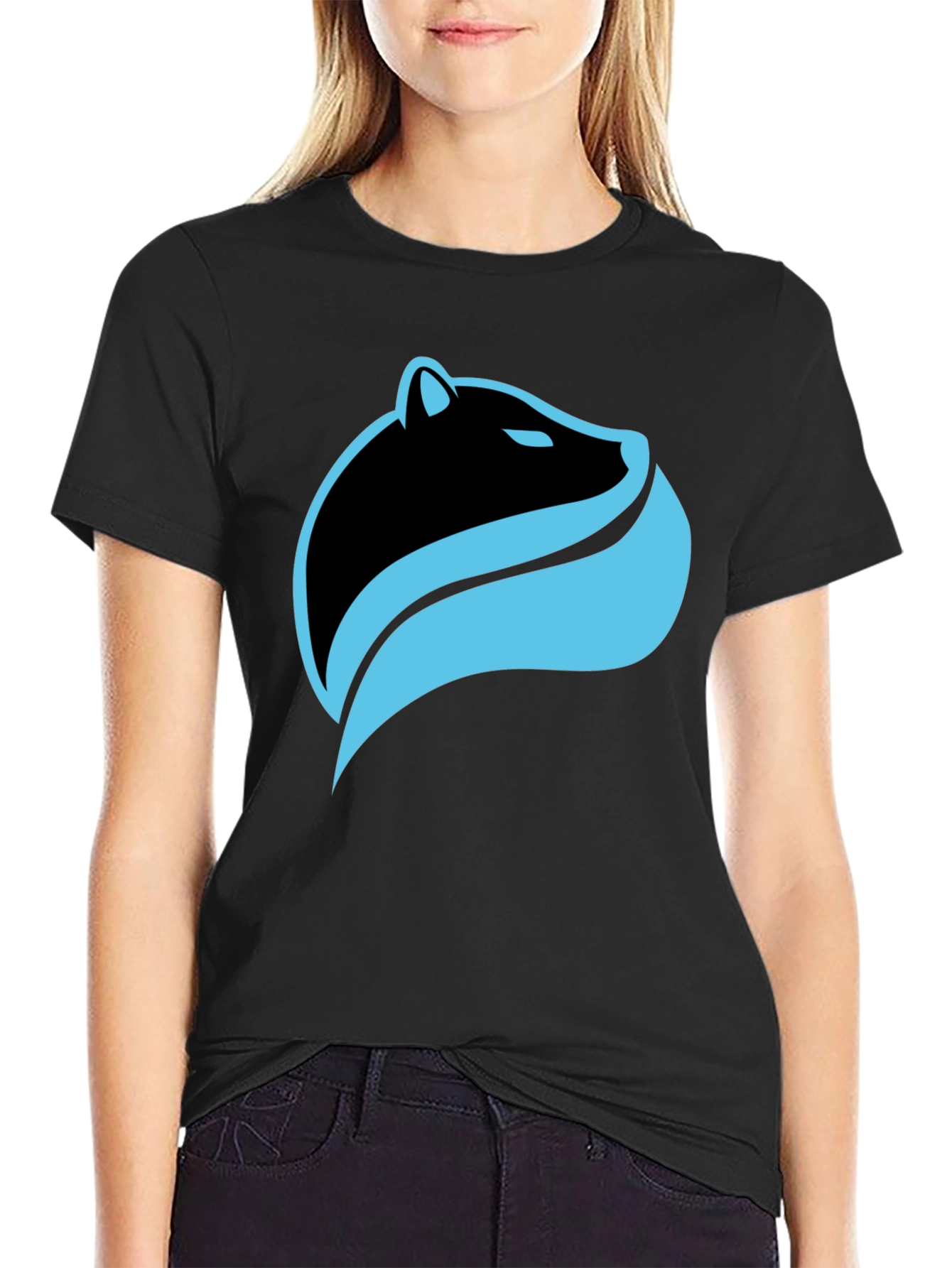 Modern Animal Logo Black T-Shirt