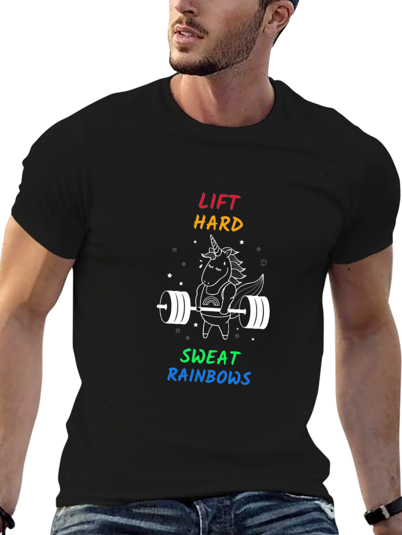 Lift Hard Sweat Rainbows T-Shirt