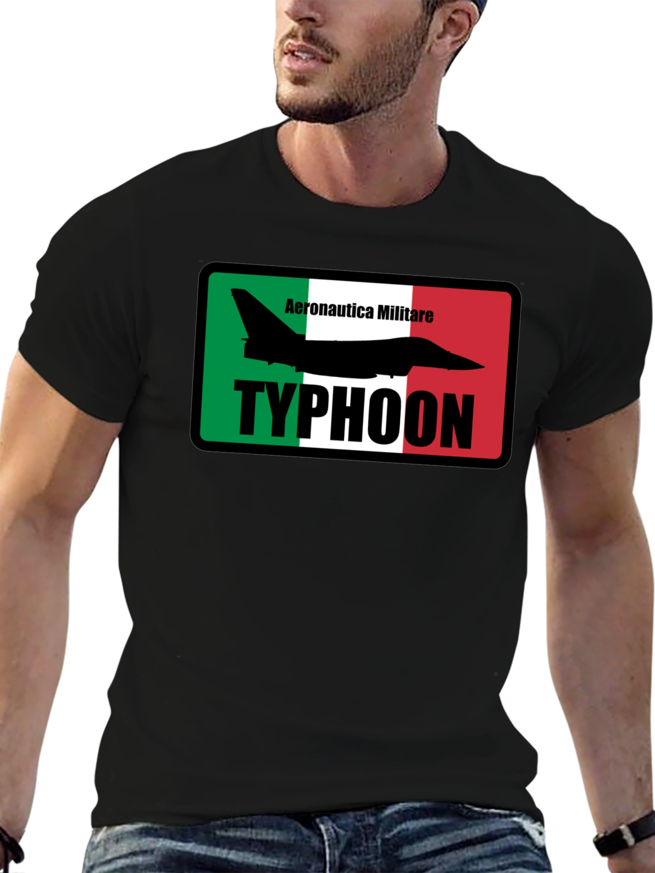 Aeronautica Militare Typhoon Jet Black T-Shirt