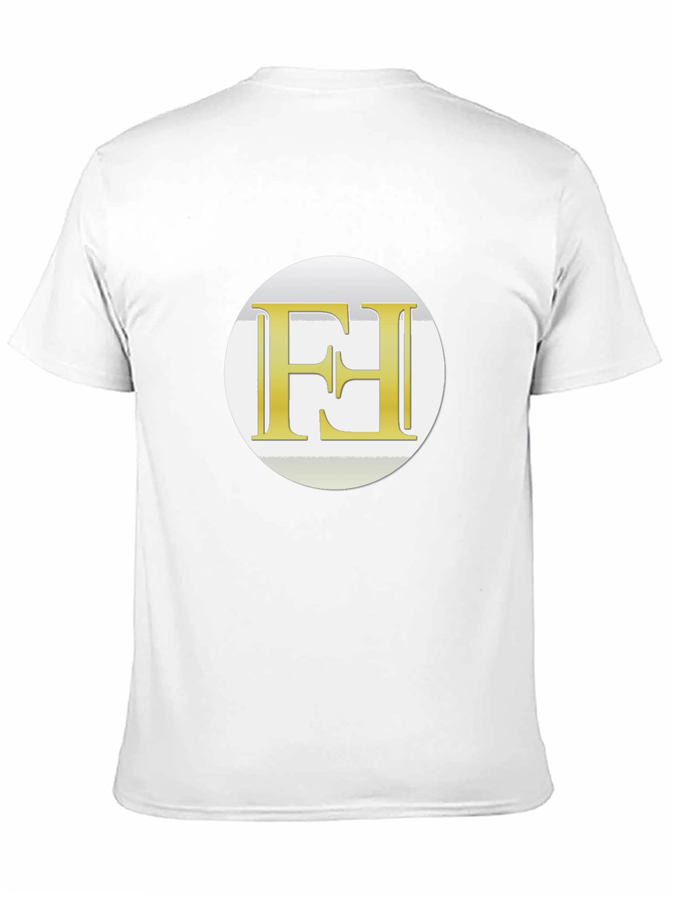 Modern Black Tee with Gold Logo Graphic