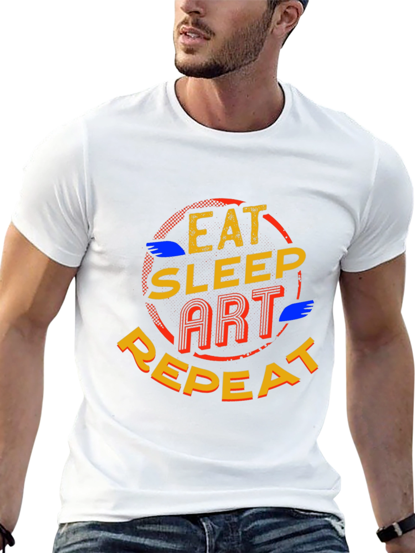 Eat Sleep Art Repeat Graphic Tee
